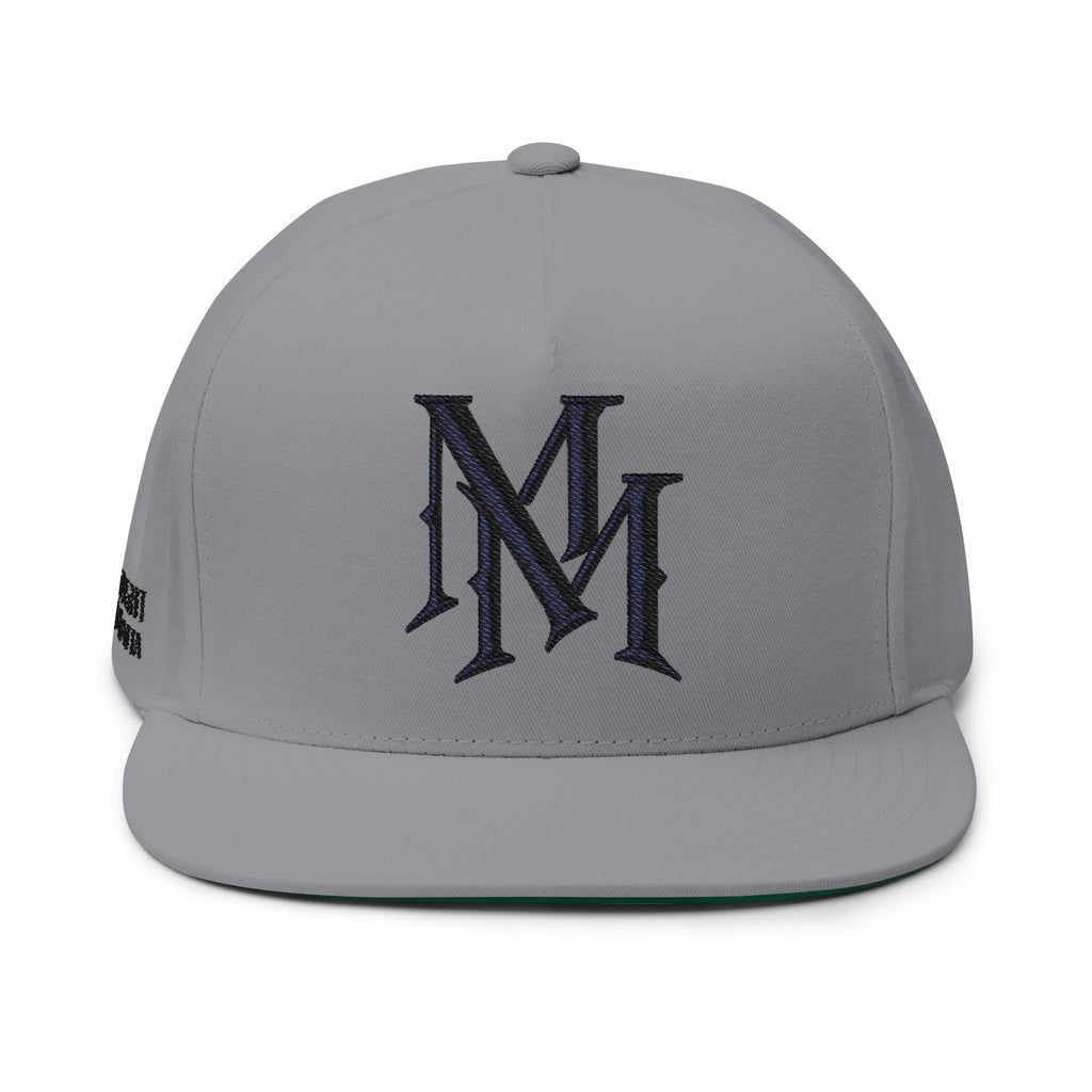 Stylish Flat Bill Cap with Embroidered "MM"Design - Midnight Mafia
