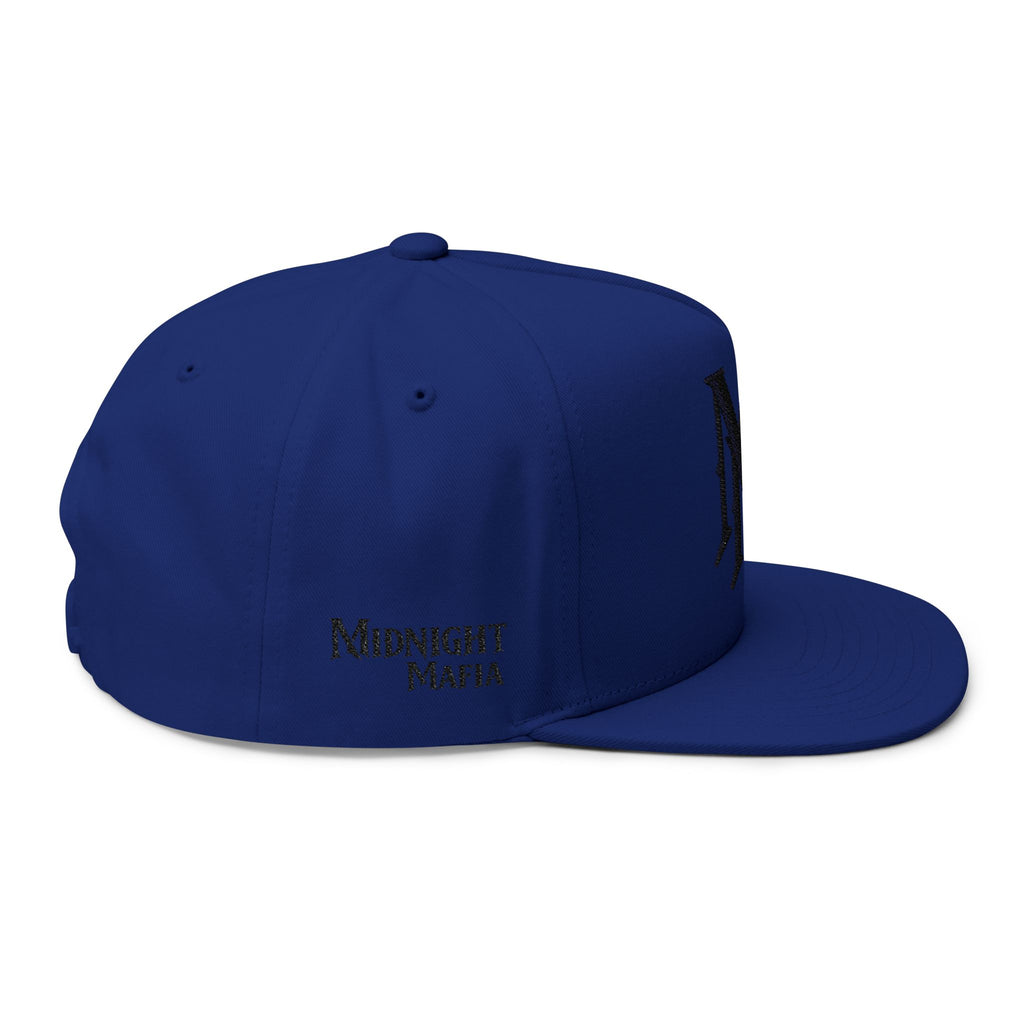 Stylish Flat Bill Cap with Embroidered "MM"Design - Midnight Mafia