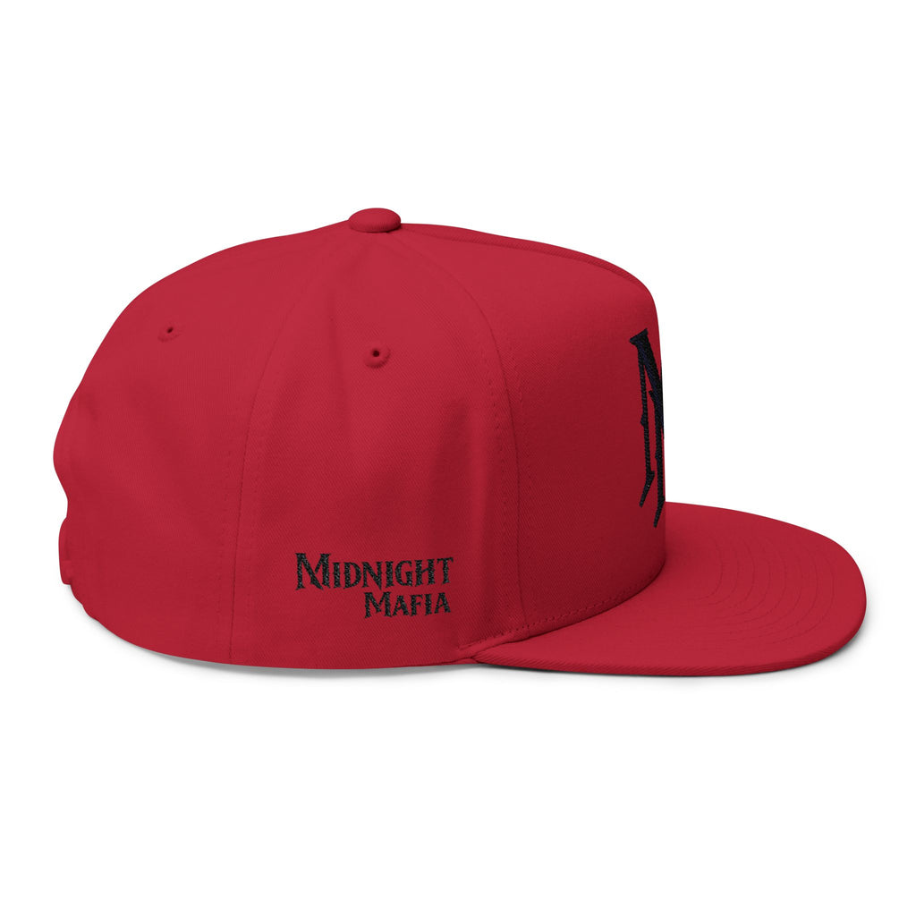 Stylish Flat Bill Cap with Embroidered "MM"Design - Midnight Mafia