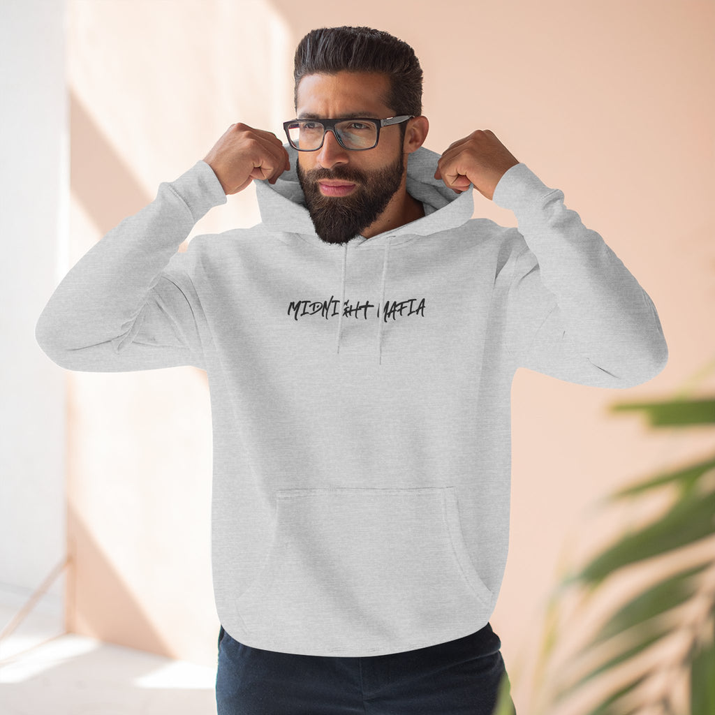 Midnight Mafia Hoodie — Vintage Piston & Fedora Streetwear Pullover
