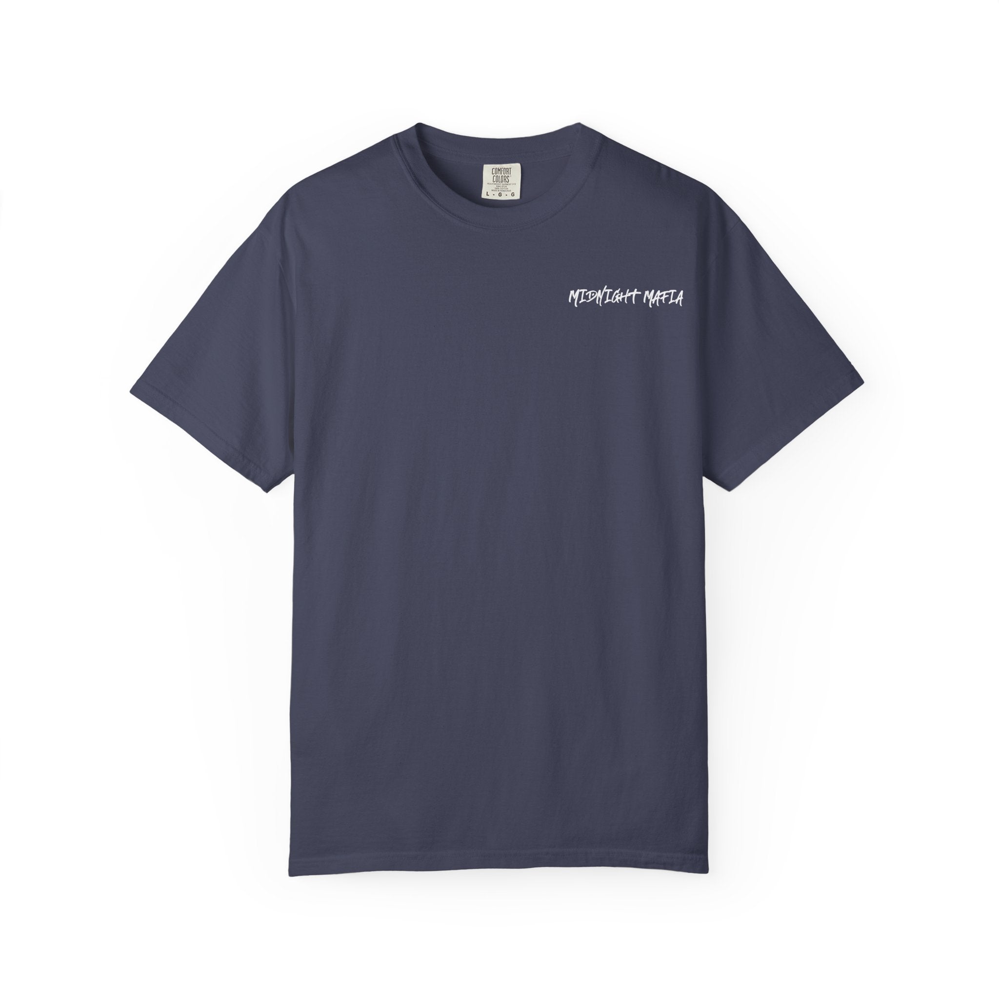 Midnight Mafia Graphic T-Shirt — Vintage Hat & Pistons Design