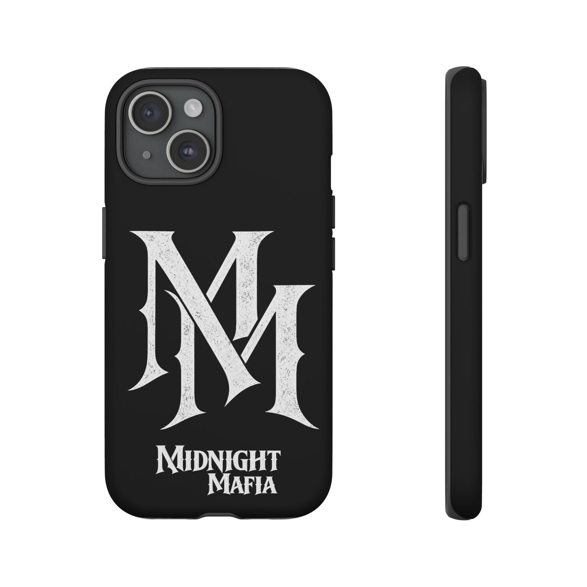 Midnight Mafia Phone Case - Black Protective iPhone Cover with MM Logo