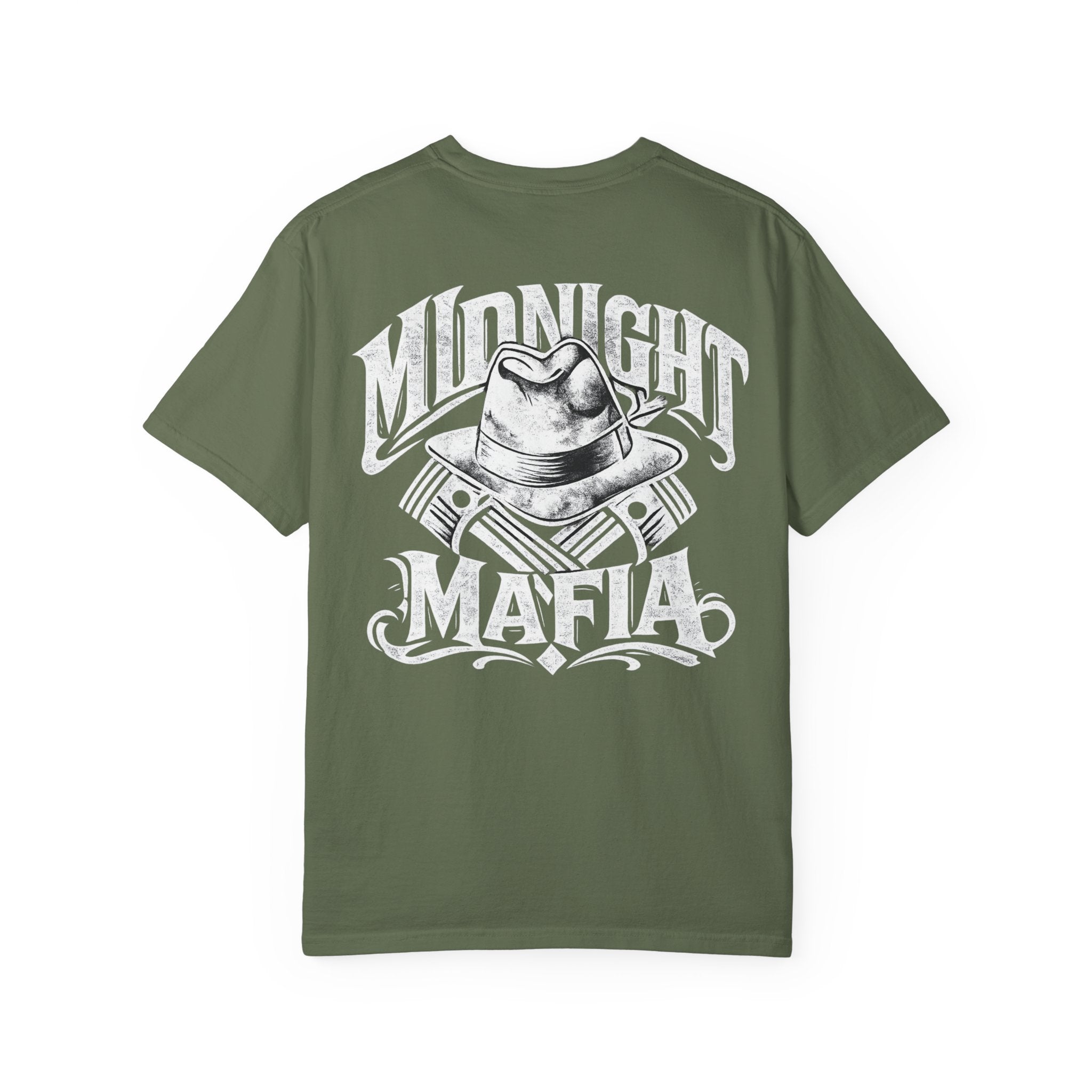 Midnight Mafia Graphic T-Shirt — Vintage Hat & Pistons Design
