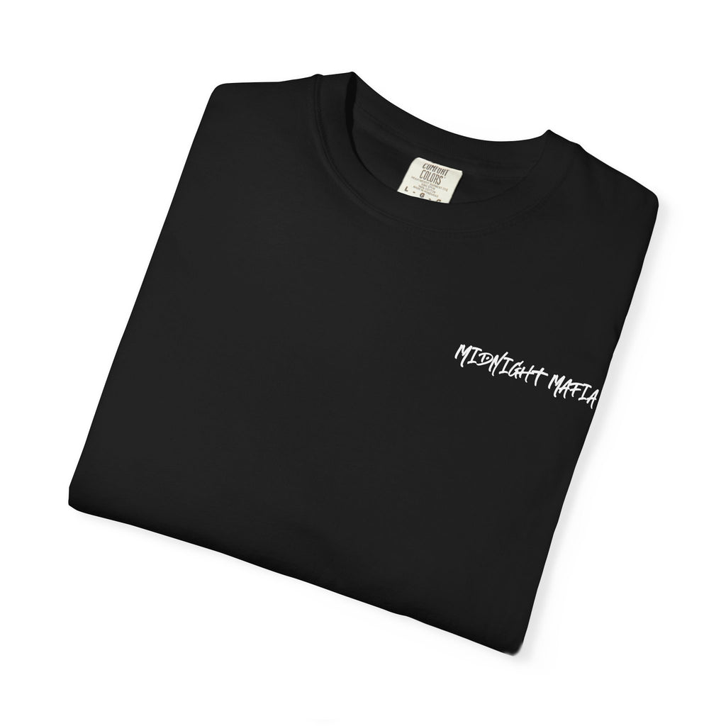Midnight Mafia Graphic T-Shirt — Vintage Hat & Pistons Design