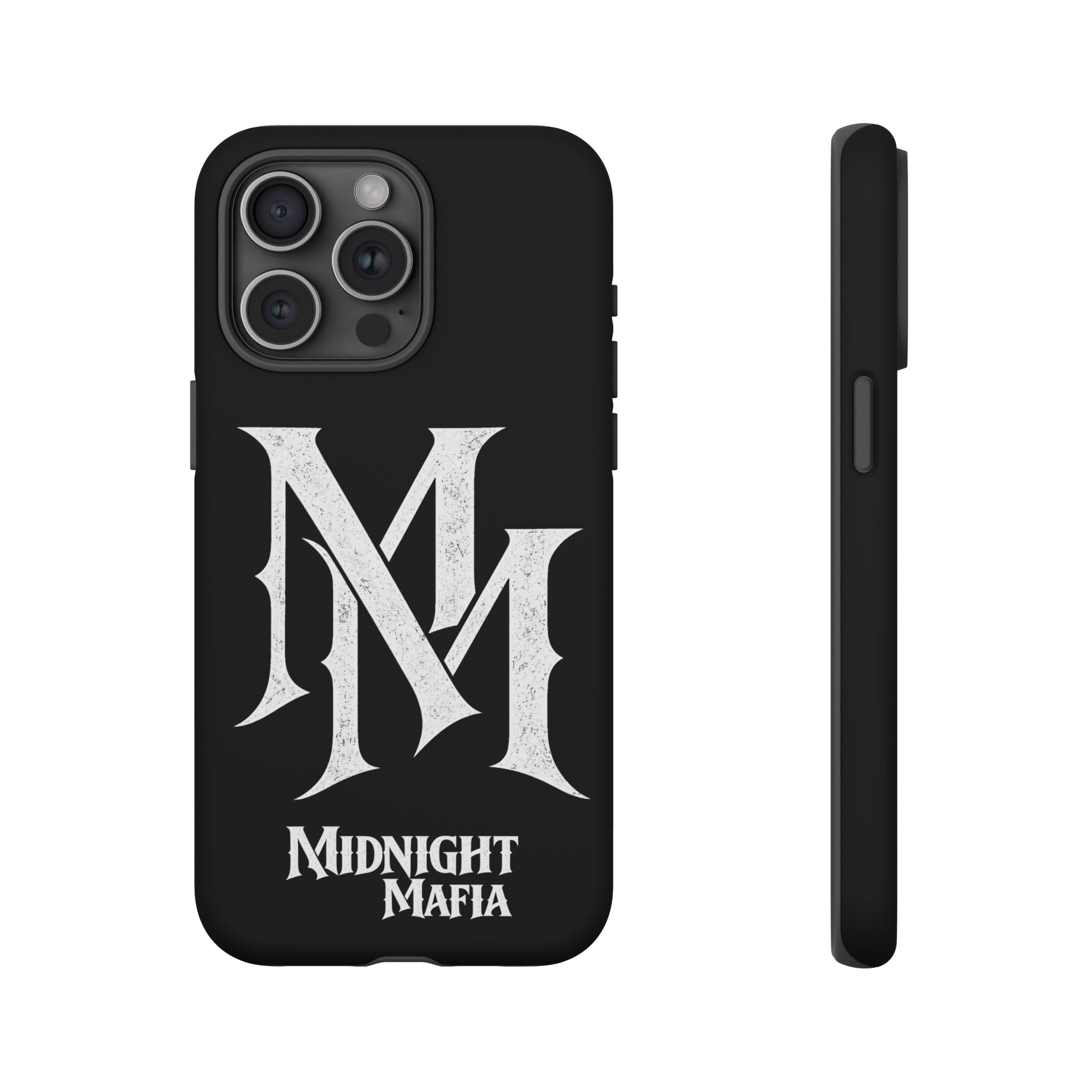 Midnight Mafia Phone Case - Black Protective iPhone Cover with MM Logo