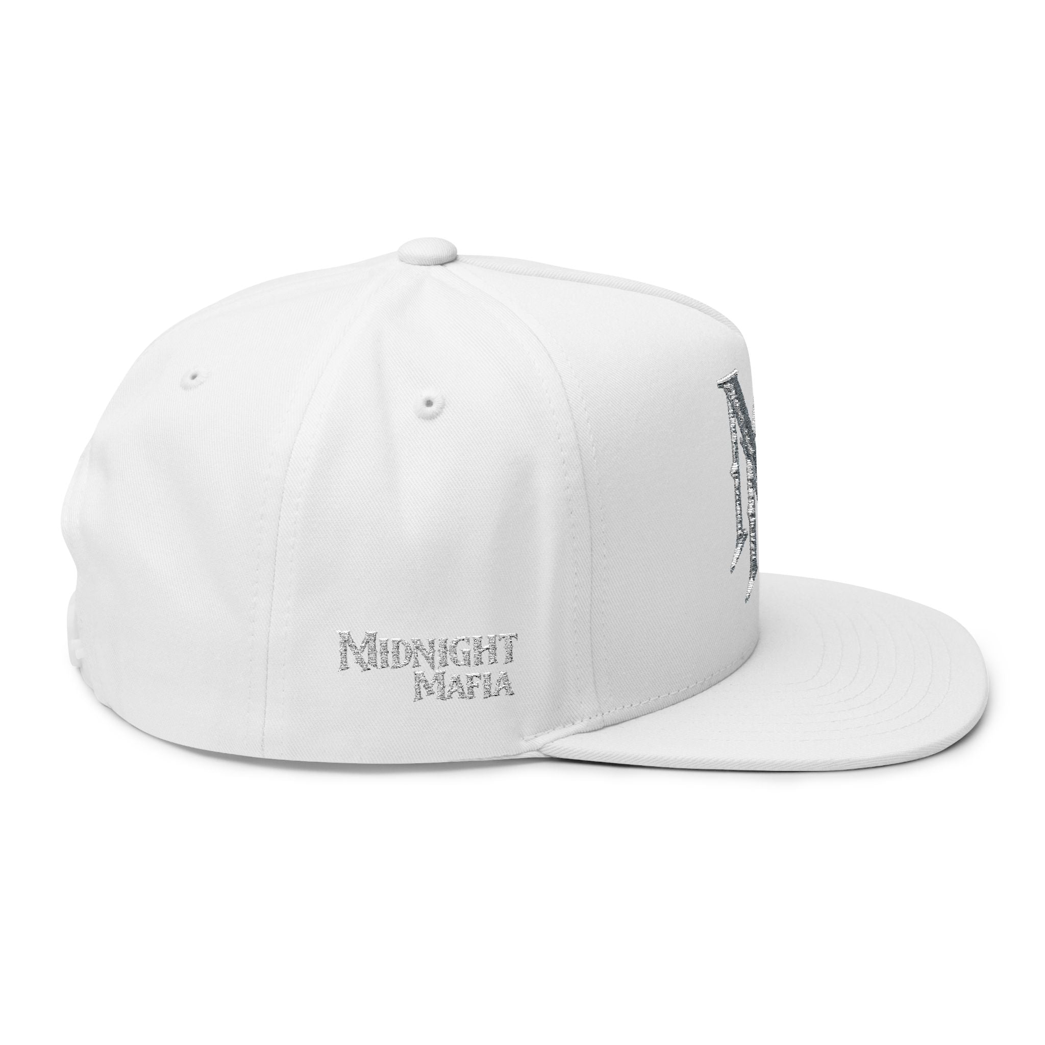 Midnight Mafia "MM" — Classic White Snapback Hat