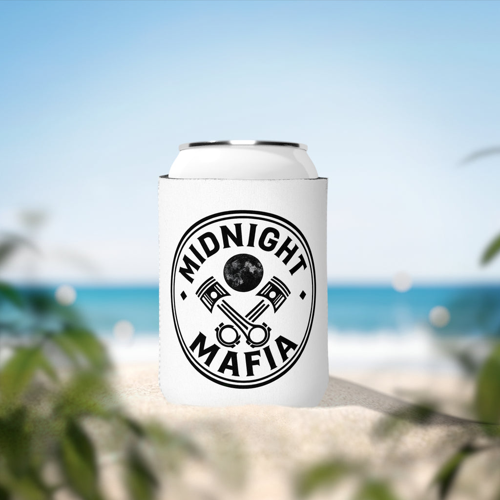 Can Cooler Sleeve — 'Midnight Mafia' Black Logo Neoprene Drink Koozie