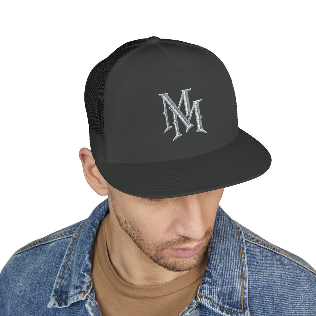 Embroidered "MM" Monogram Trucker Cap