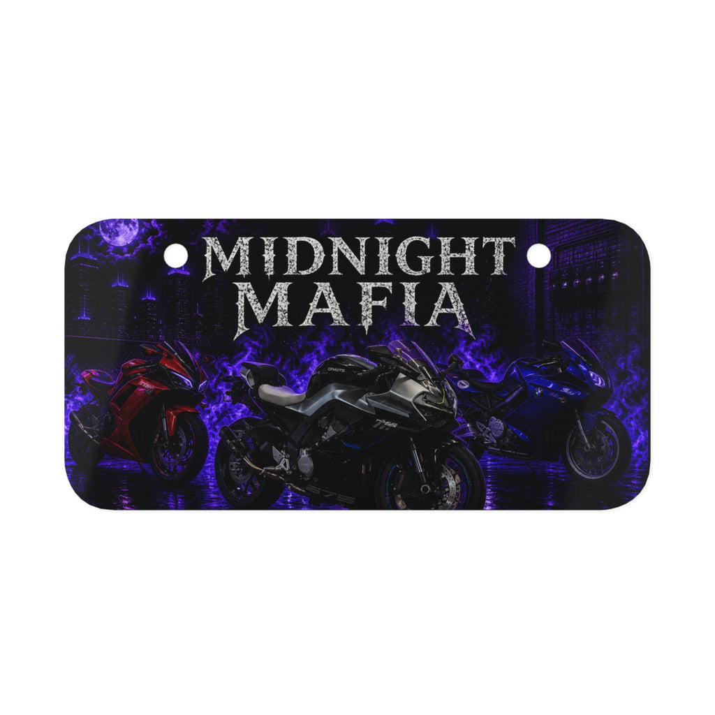 Mini 6x3 License Plate (Not normal plate size) — Midnight Mafia Motorcycle Graphic