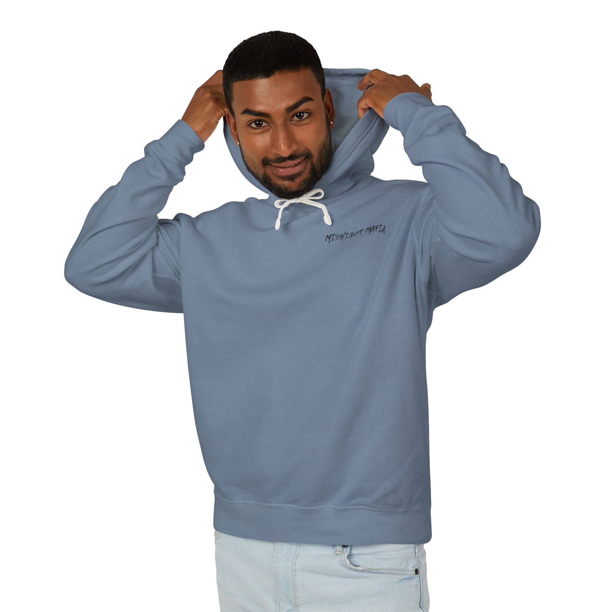 Midnight Mafia Hoodie — Vintage Piston Logo Lightweight Hooded Sweatshirt