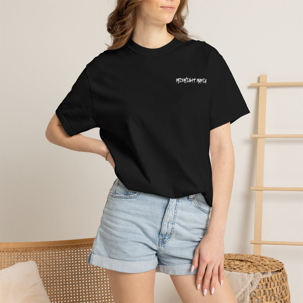 Midnight Mafia Graphic T-Shirt — Vintage Hat & Pistons Design