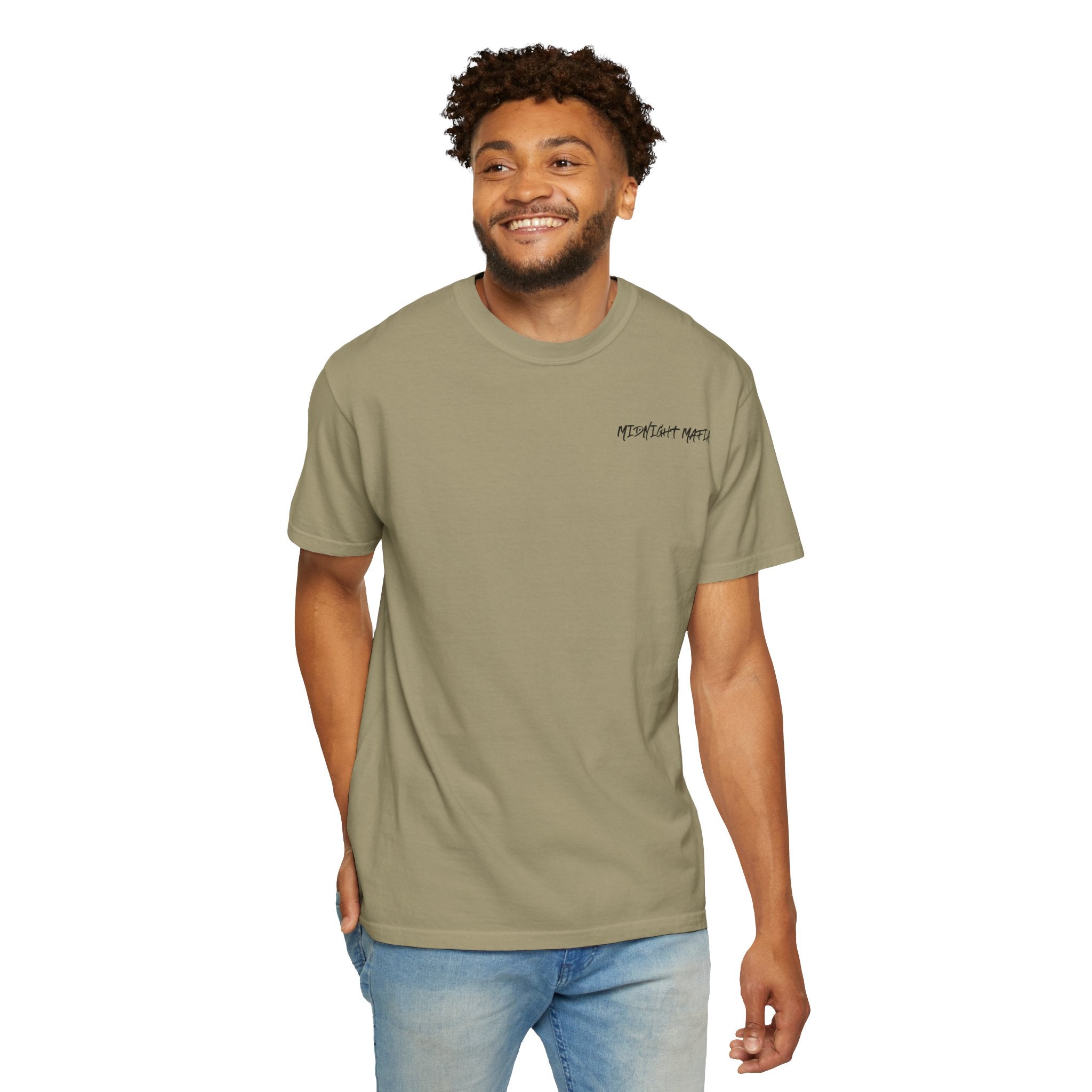Midnight Mafia Graphic T-Shirt — Vintage Hat & Pistons Design