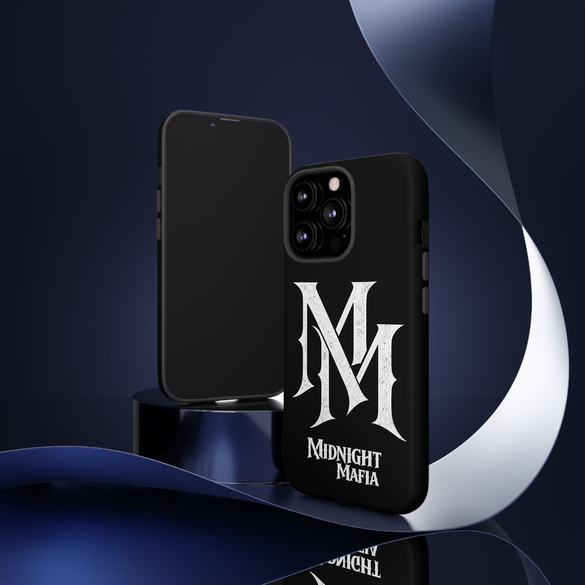 Midnight Mafia Phone Case - Black Protective iPhone Cover with MM Logo