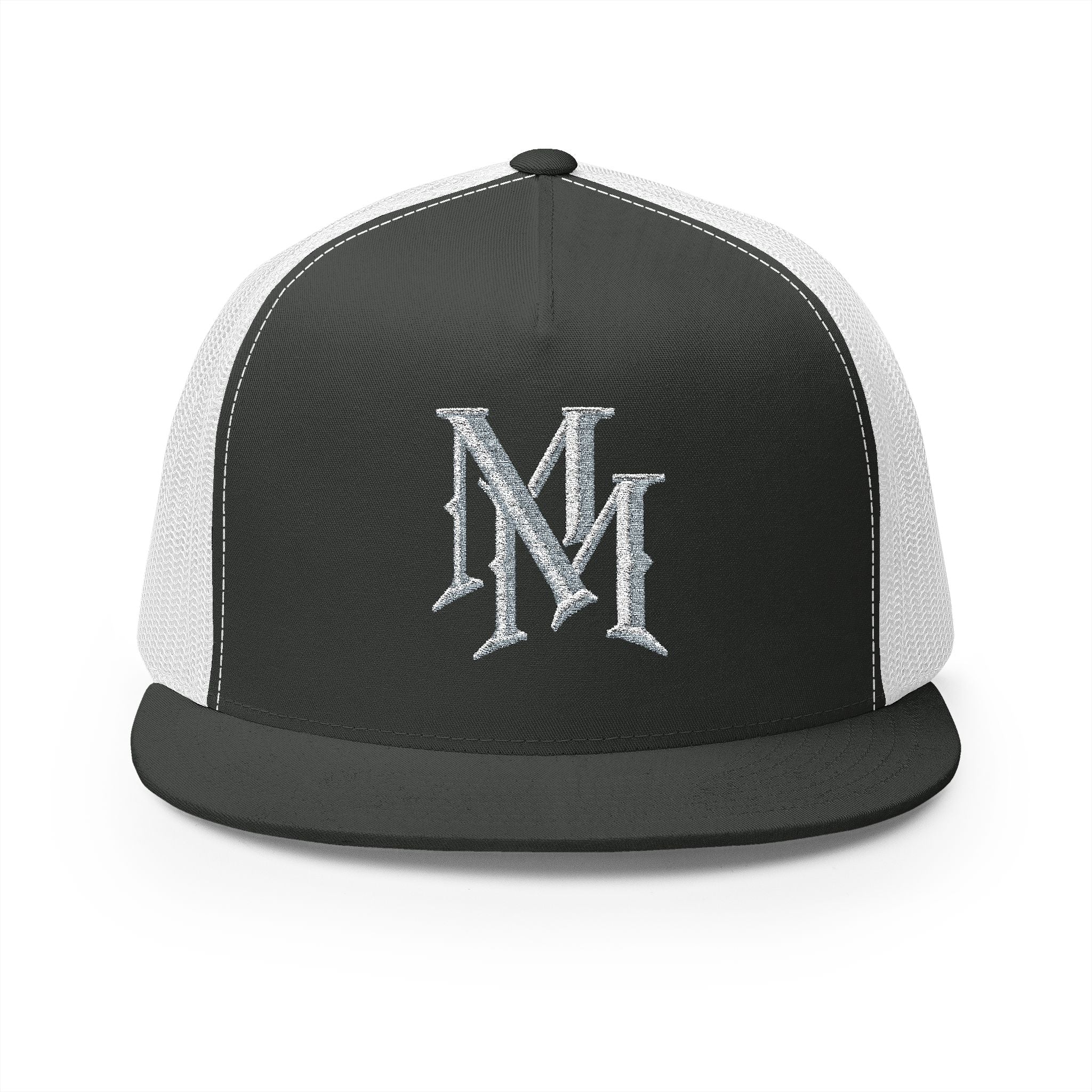Embroidered "MM" Monogram Trucker Cap