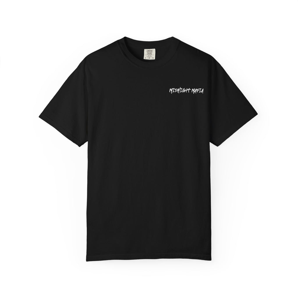 Midnight Mafia Graphic T-Shirt — Vintage Hat & Pistons Design