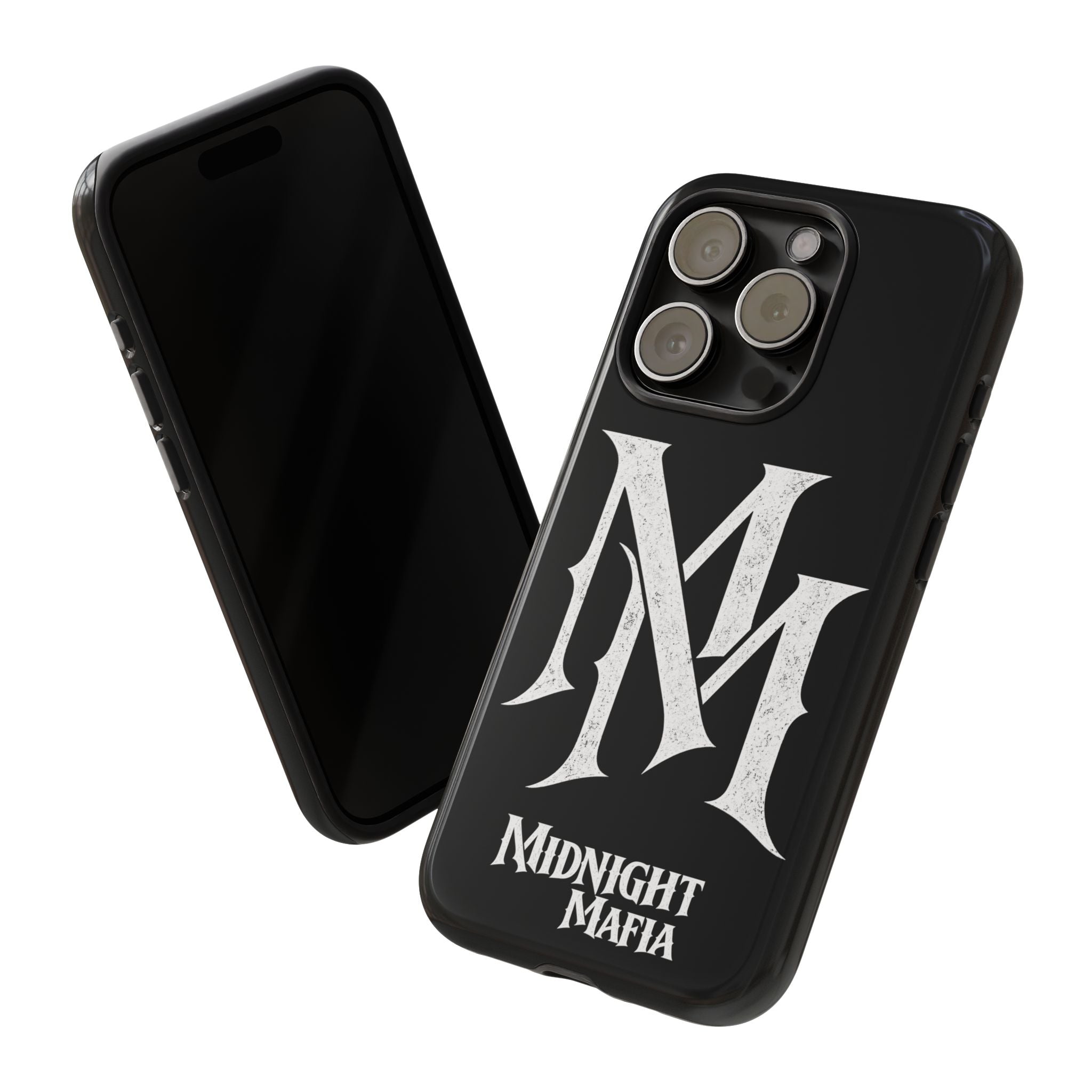 Midnight Mafia Phone Case - Black Protective iPhone Cover with MM Logo