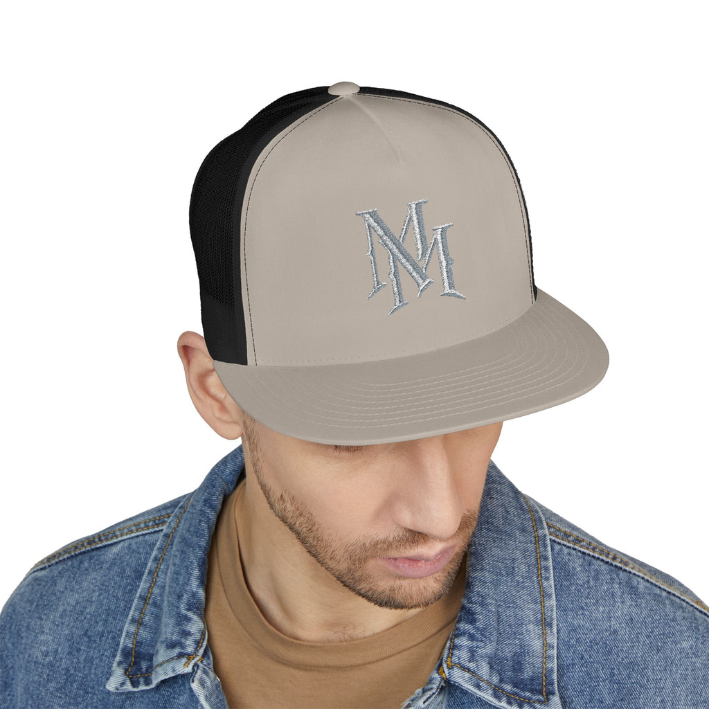 Embroidered "MM" Monogram Trucker Cap