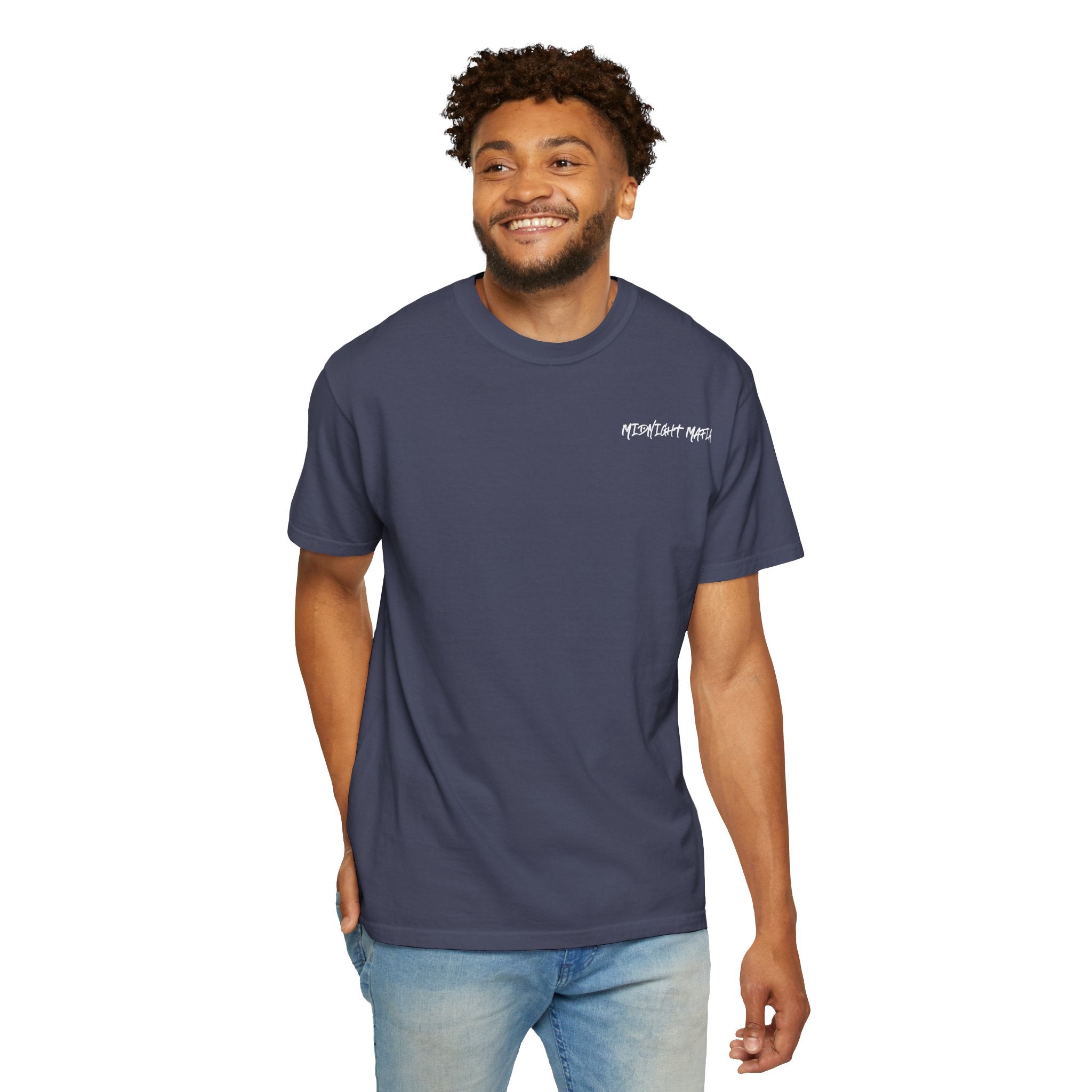 Midnight Mafia Graphic T-Shirt — Vintage Hat & Pistons Design