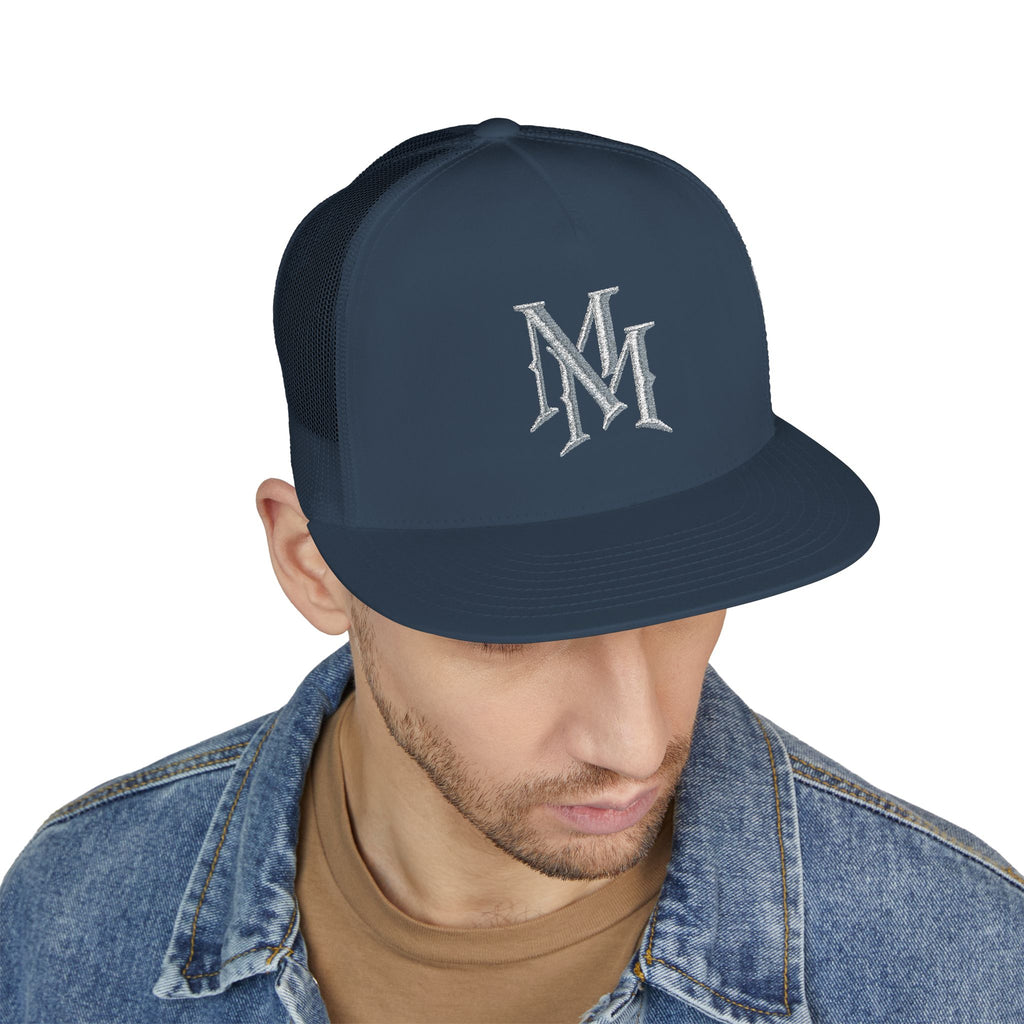 Embroidered "MM" Monogram Trucker Cap