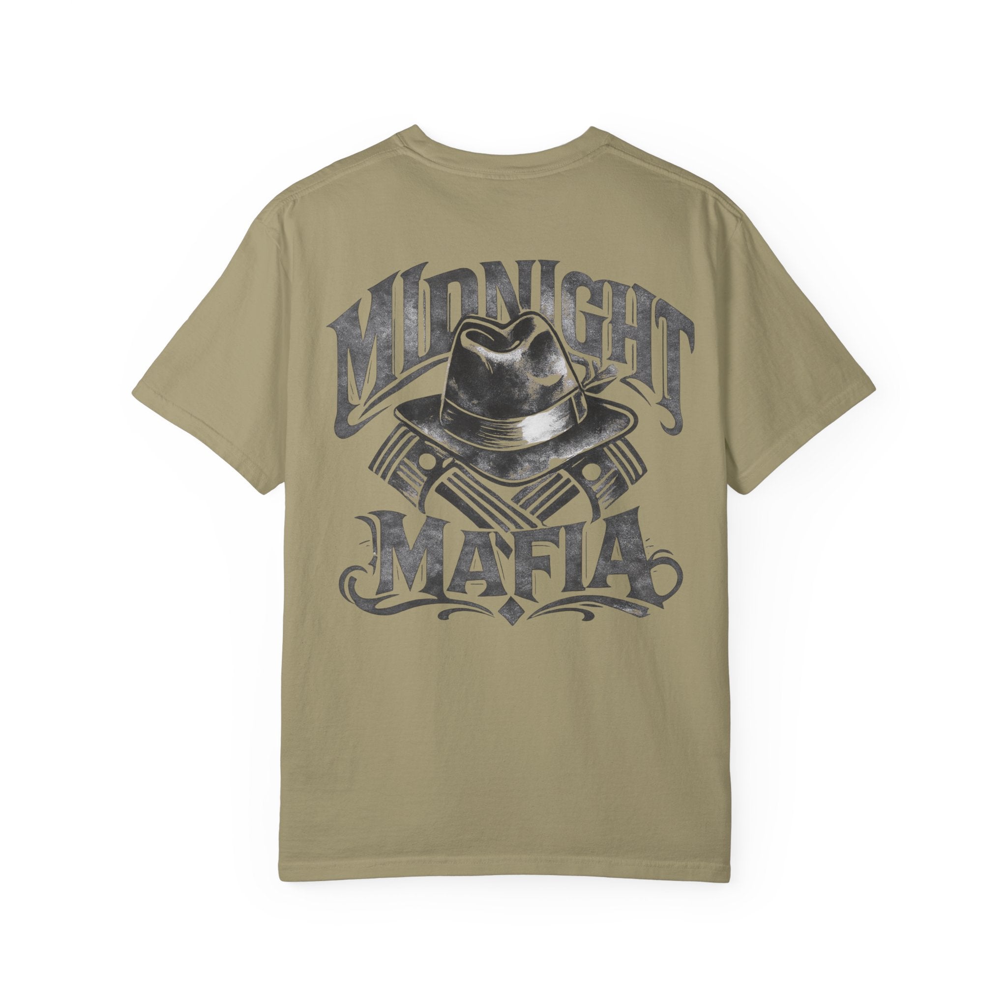 Midnight Mafia Graphic T-Shirt — Vintage Hat & Pistons Design