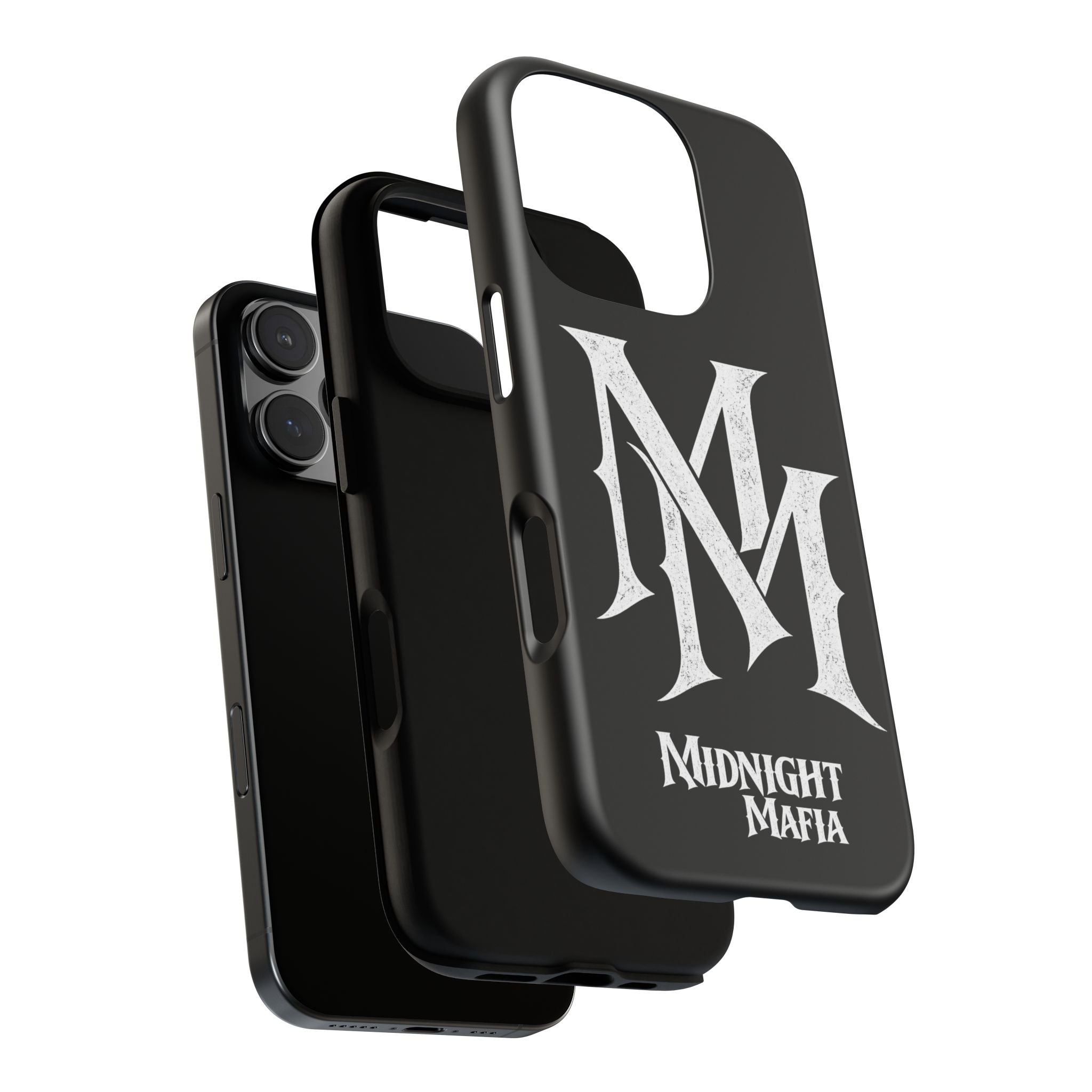 Midnight Mafia Phone Case - Black Protective iPhone Cover with MM Logo