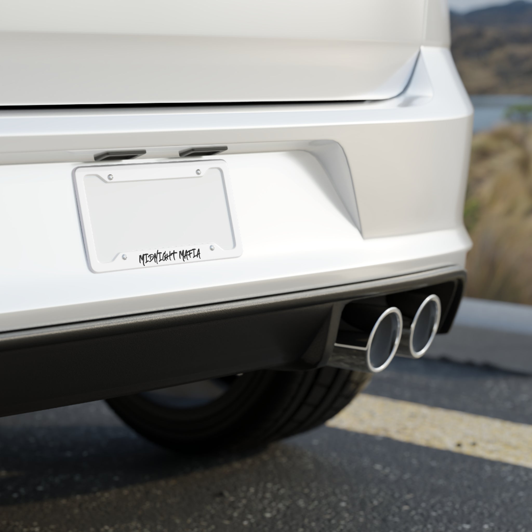Midnight Mafia License Plate Frame "WHITE"