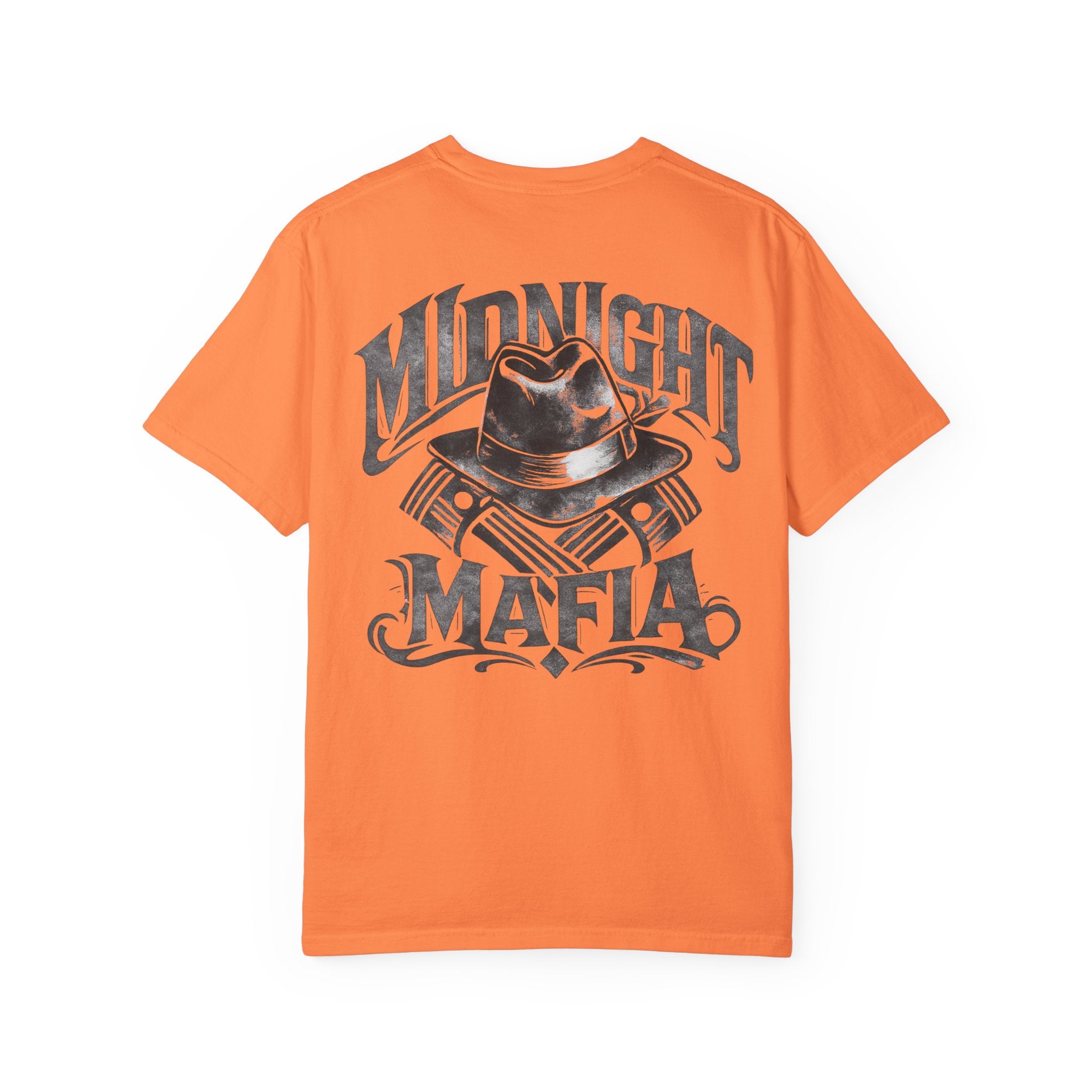 Midnight Mafia Graphic T-Shirt — Vintage Hat & Pistons Design