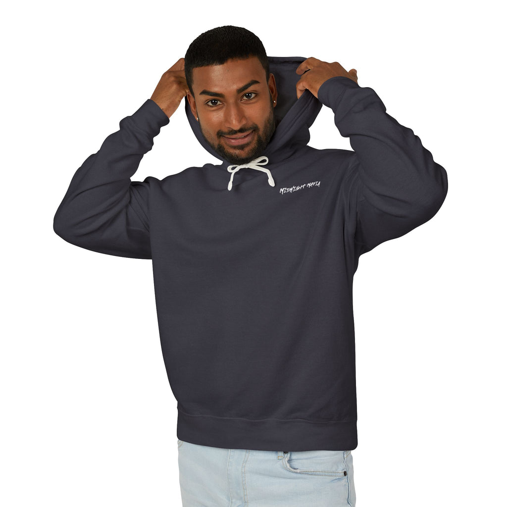 Midnight Mafia Hoodie — Vintage Piston Logo Lightweight Hooded Sweatshirt