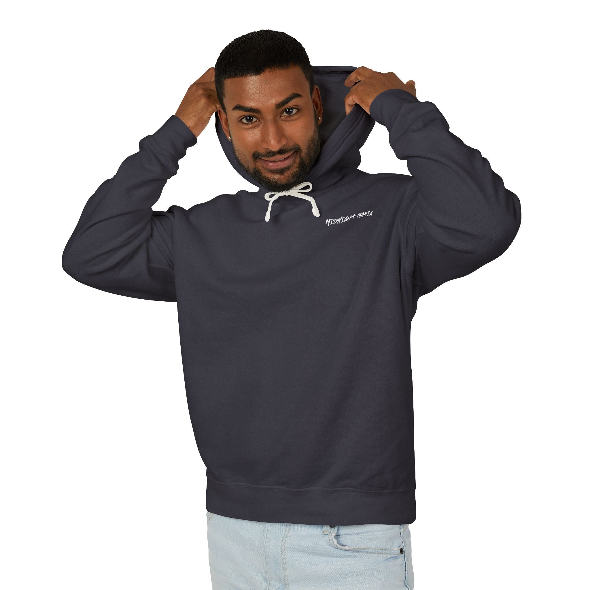Midnight Mafia Hoodie — Vintage Piston Logo Lightweight Hooded Sweatshirt