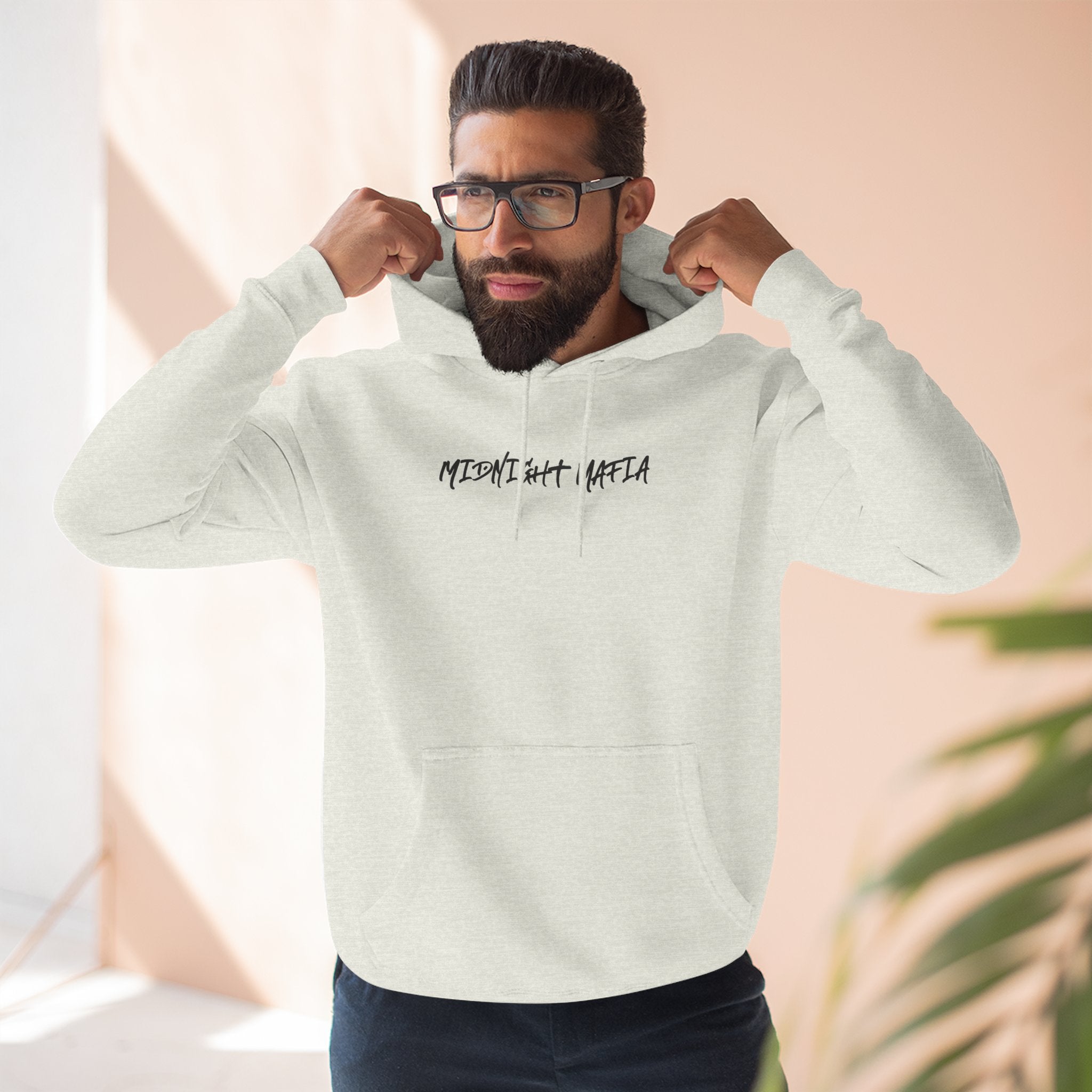 Midnight Mafia Hoodie — Vintage Piston & Fedora Streetwear Pullover