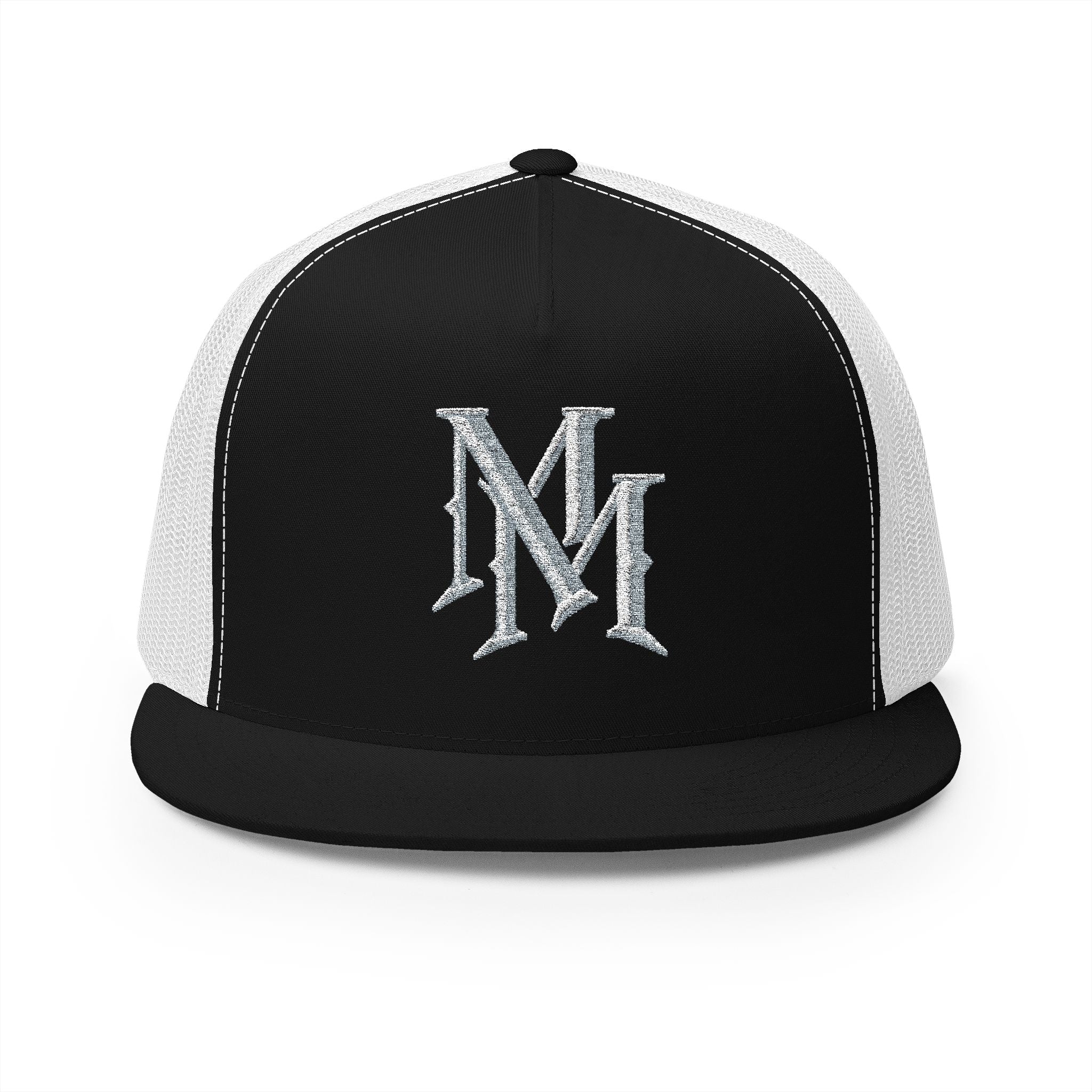 Embroidered "MM" Monogram Trucker Cap