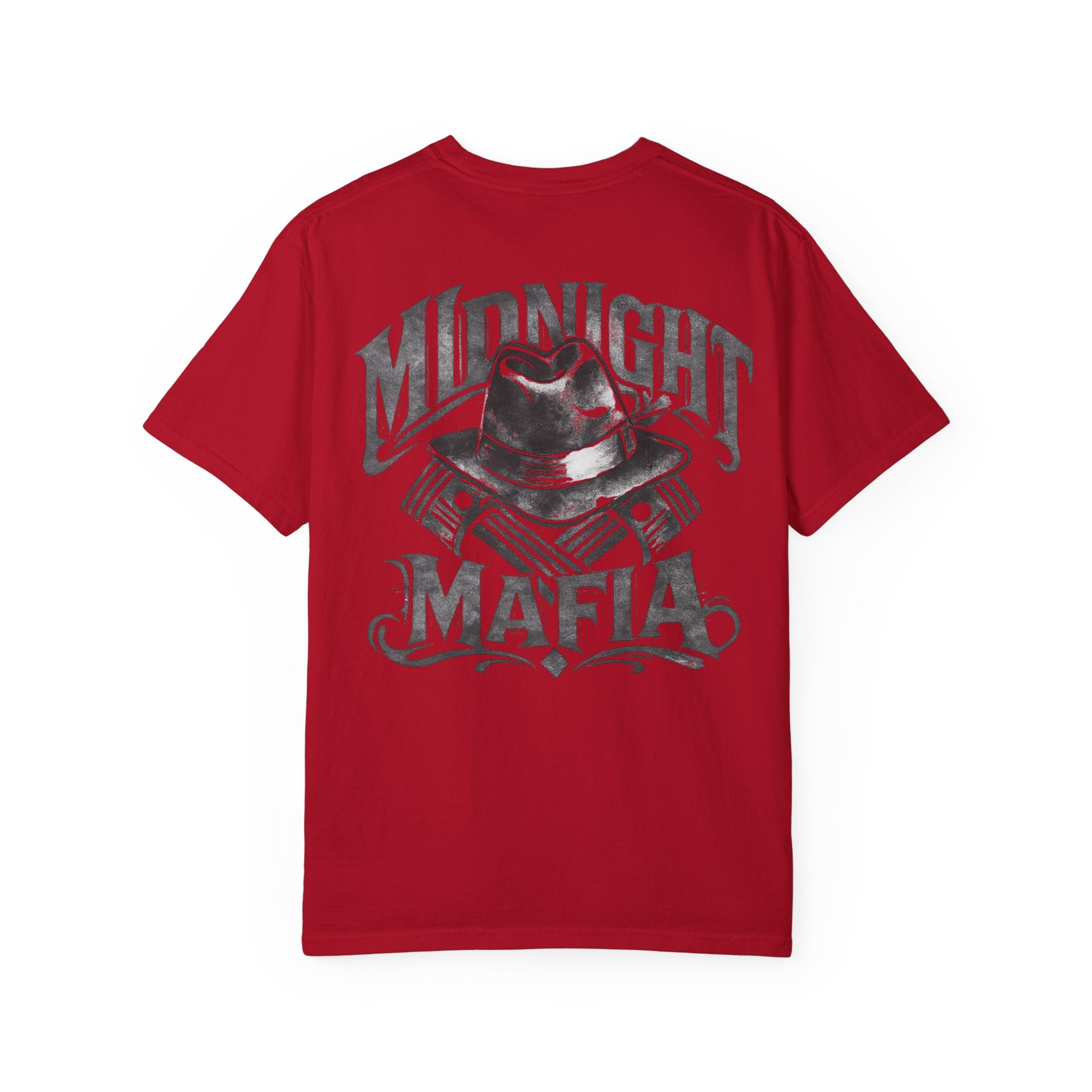 Midnight Mafia Graphic T-Shirt — Vintage Hat & Pistons Design