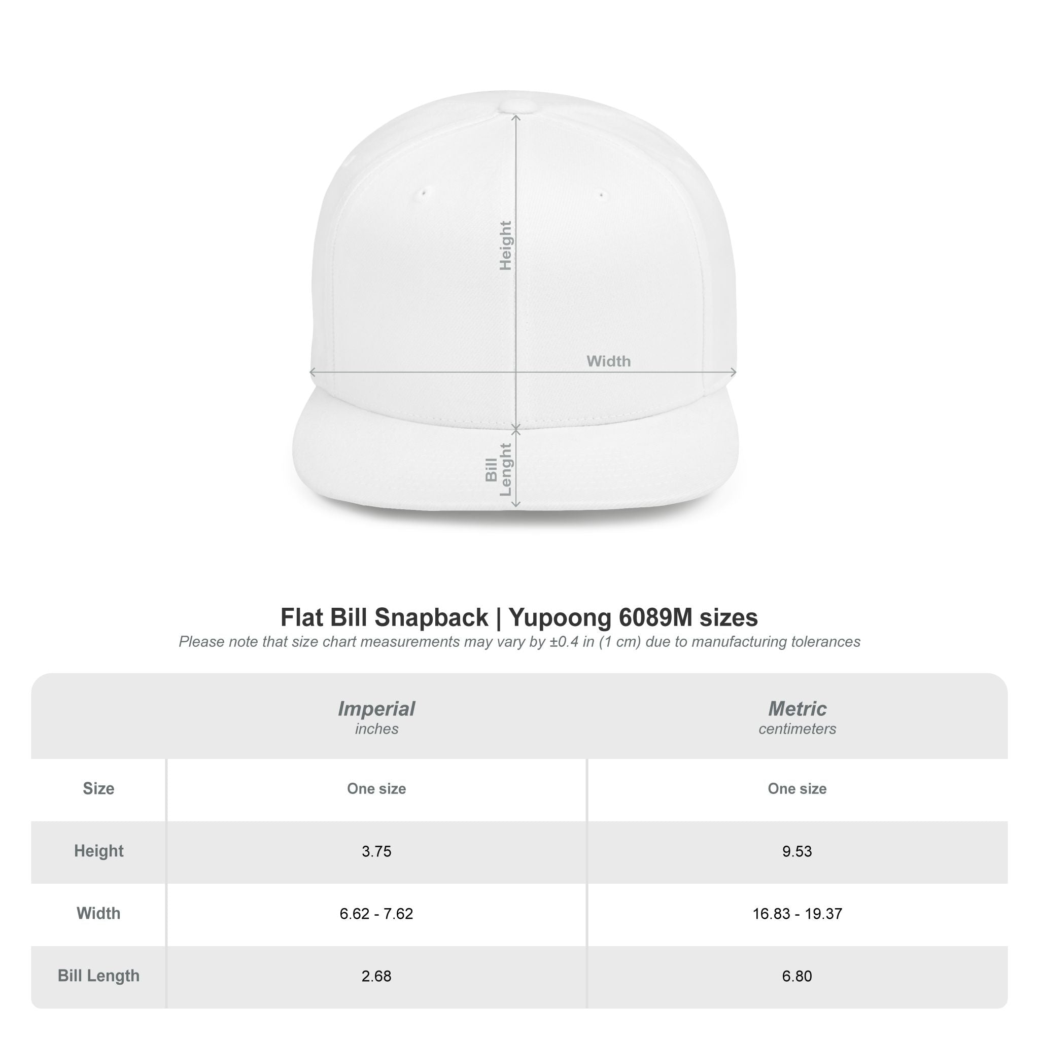 Flat Bill Snapback Hat — Embroidered "MM" Monogram Streetwear Cap