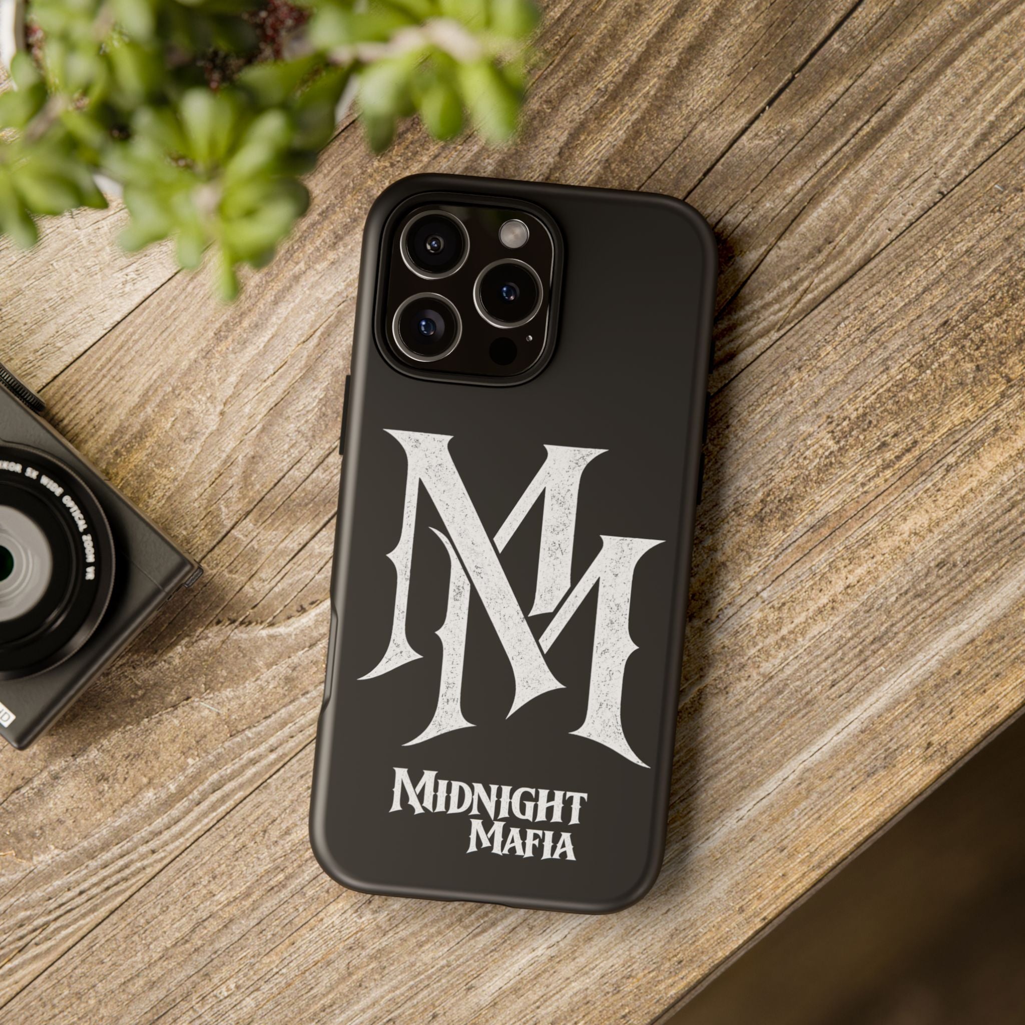 Midnight Mafia Phone Case - Black Protective iPhone Cover with MM Logo