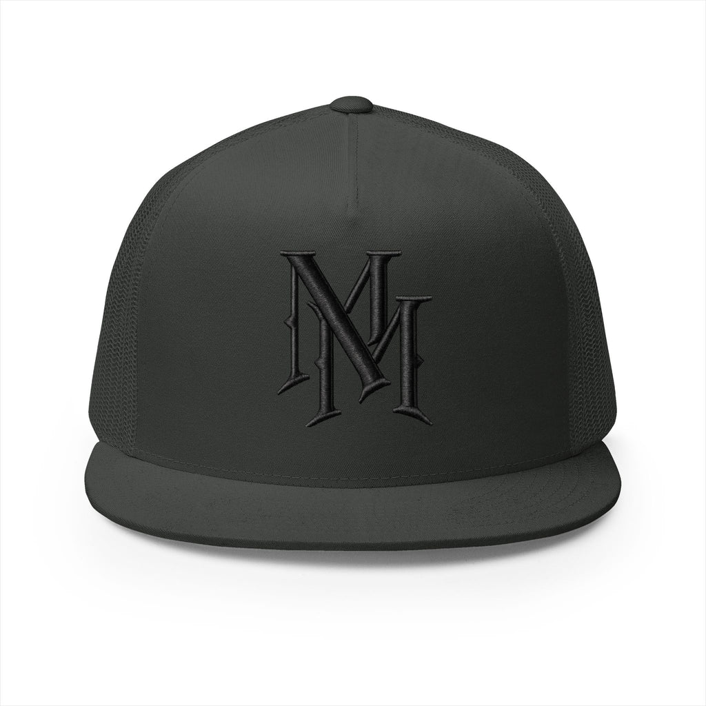 Monogram 'MM' Embroidered Trucker Cap — Classic Vintage Logo Snapback