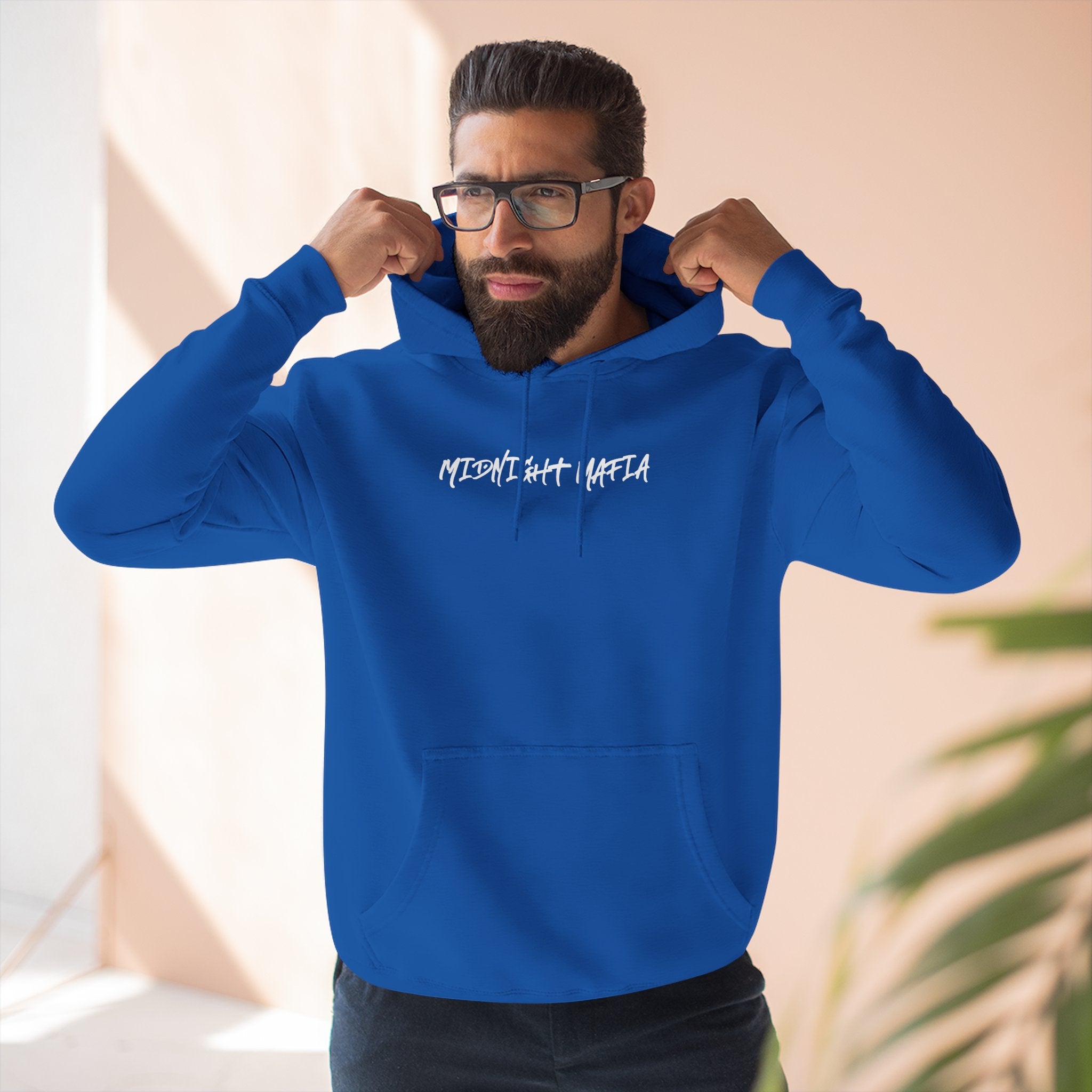 Midnight Mafia Hoodie — Vintage Piston & Fedora Streetwear Pullover