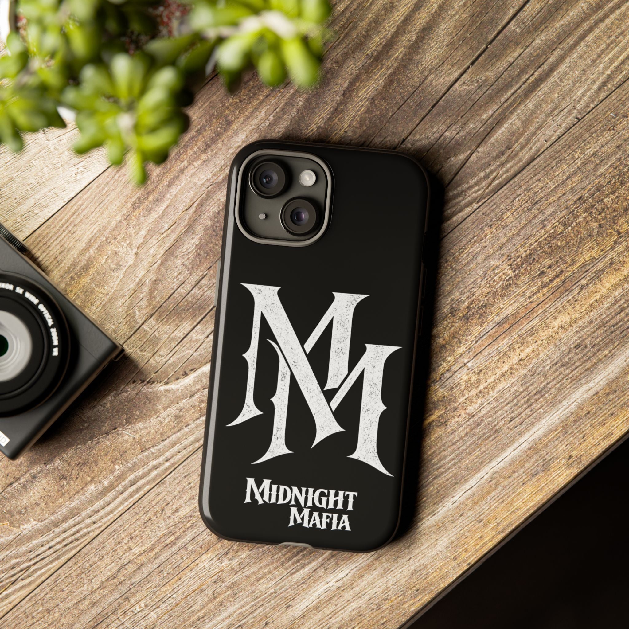 Midnight Mafia Phone Case - Black Protective iPhone Cover with MM Logo