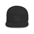 Flat Bill Snapback Hat - Monogram 'MM' Embroidered Streetwear Cap