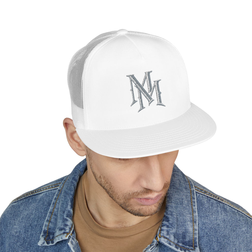 Embroidered "MM" Monogram Trucker Cap
