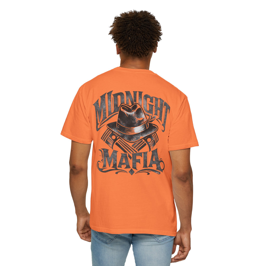 Midnight Mafia Graphic T-Shirt — Vintage Hat & Pistons Design