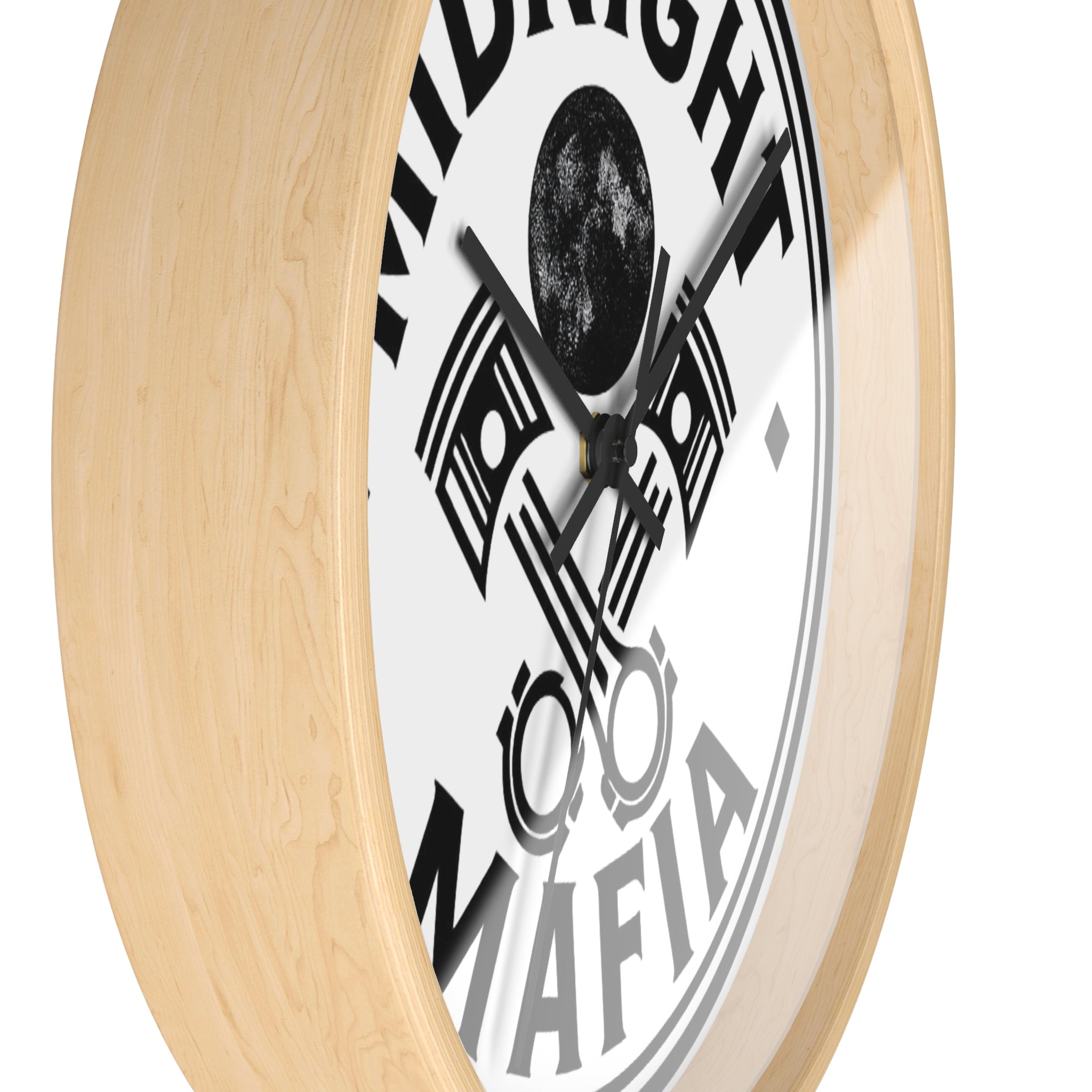 Midnight Mafia Wall Clock — Vintage Piston Auto Mechanics Decor