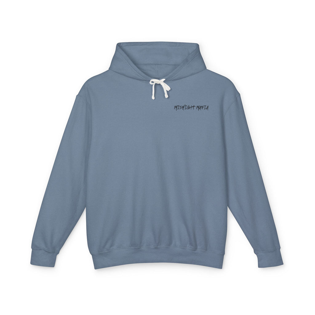 Midnight Mafia Hoodie — Vintage Piston Logo Lightweight Hooded Sweatshirt