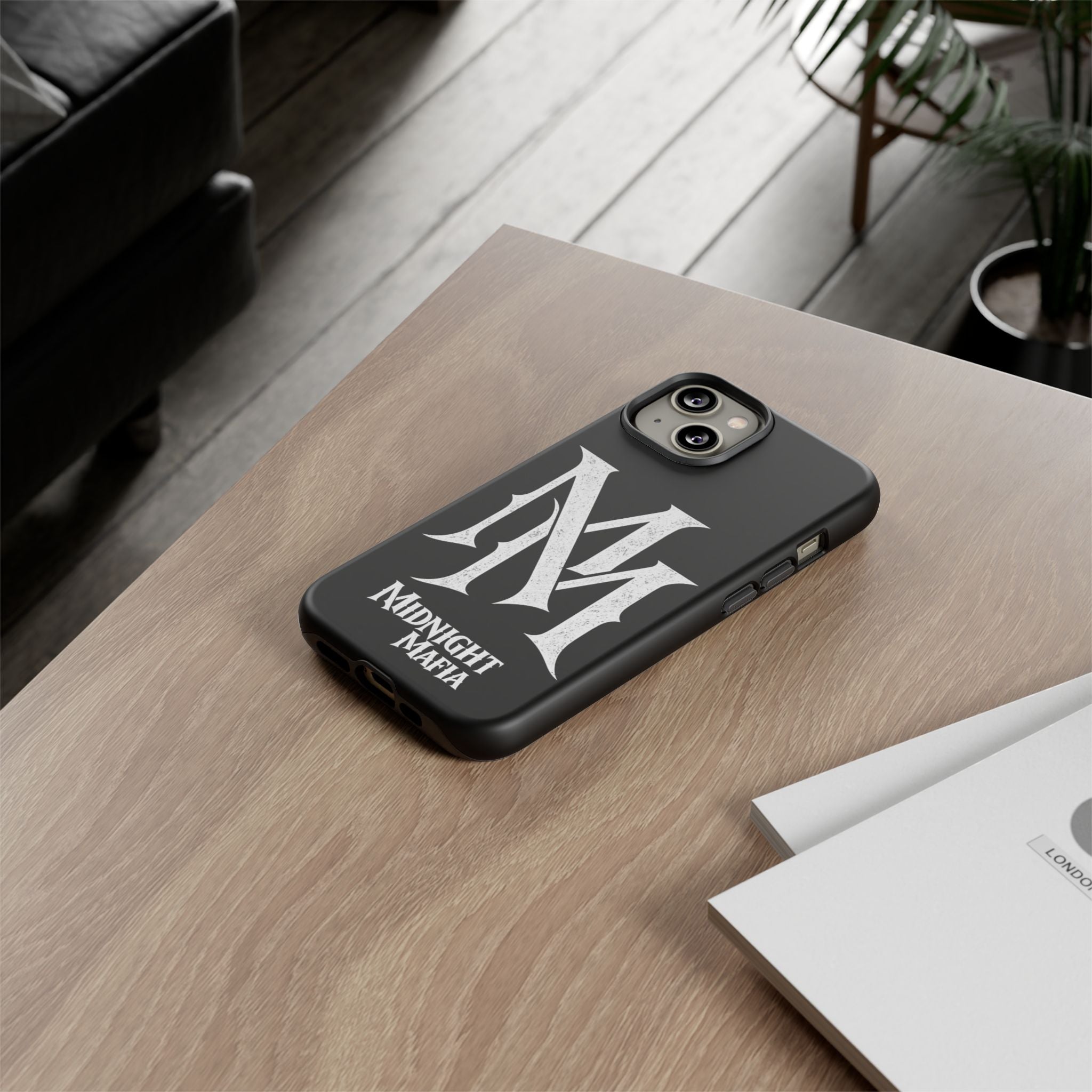 Midnight Mafia Phone Case - Black Protective iPhone Cover with MM Logo