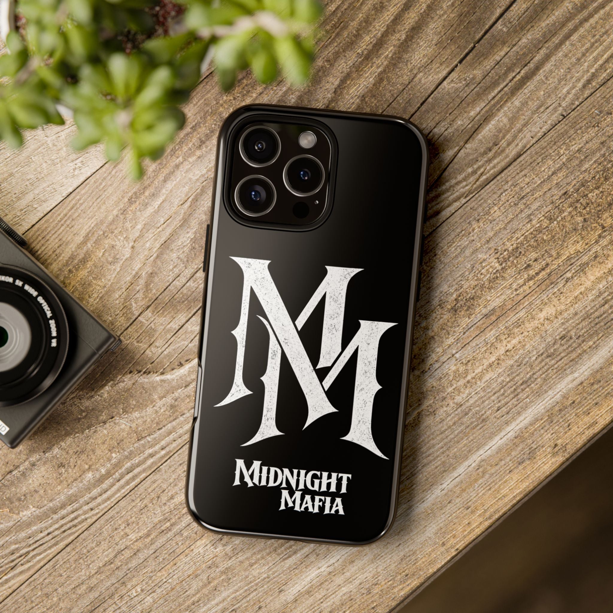 Midnight Mafia Phone Case - Black Protective iPhone Cover with MM Logo