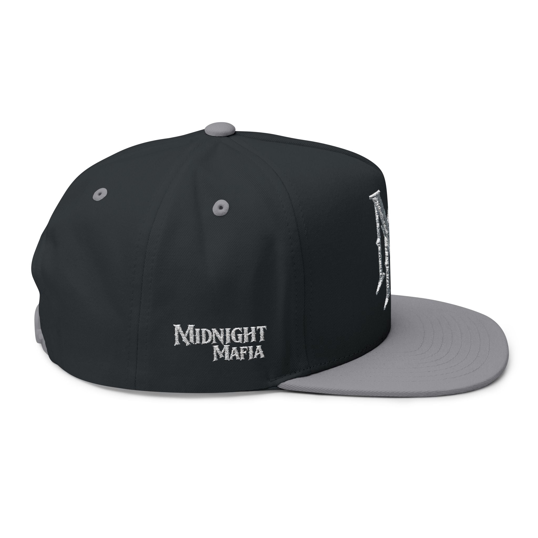 Midnight Mafia "MM" — Classic White Snapback Hat