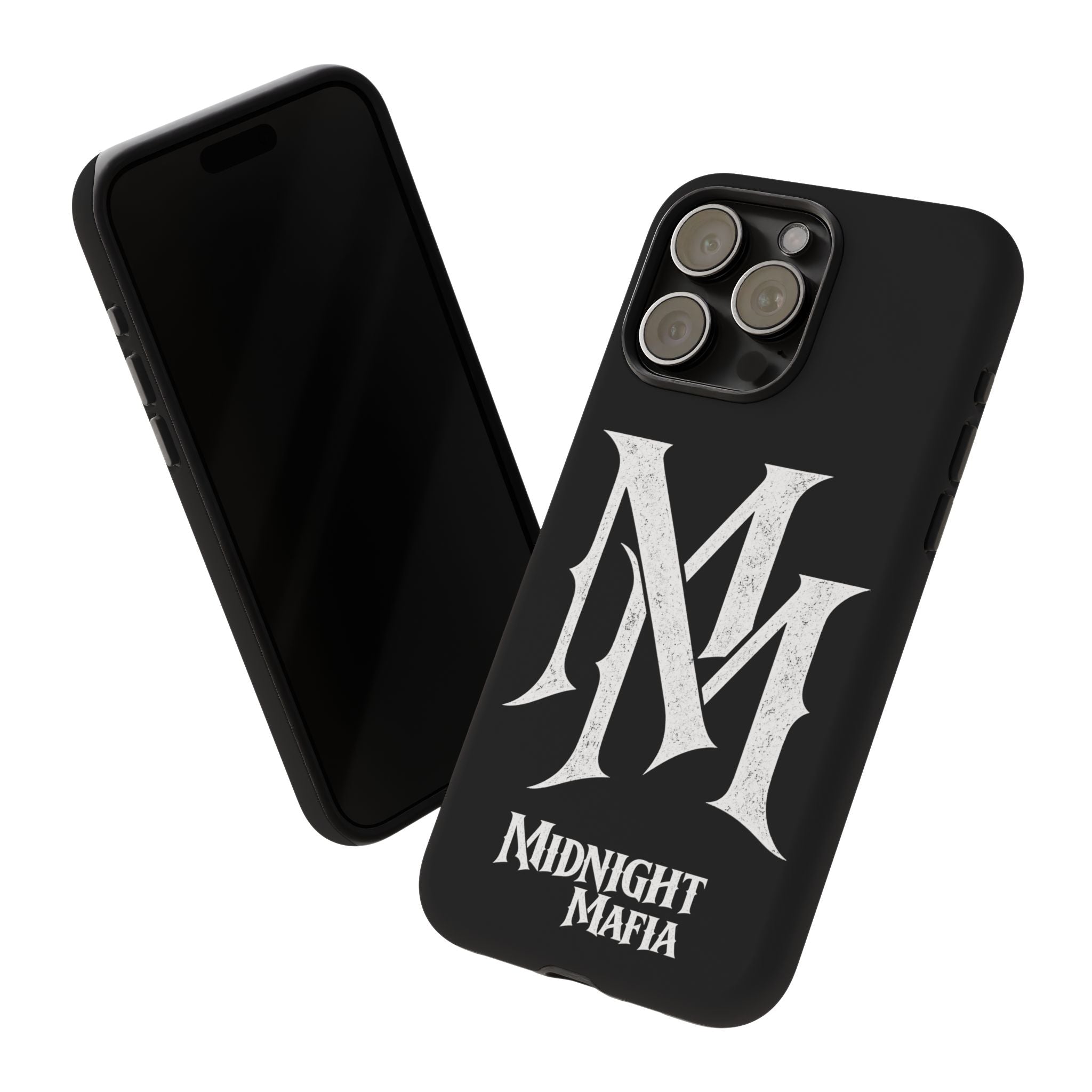 Midnight Mafia Phone Case - Black Protective iPhone Cover with MM Logo