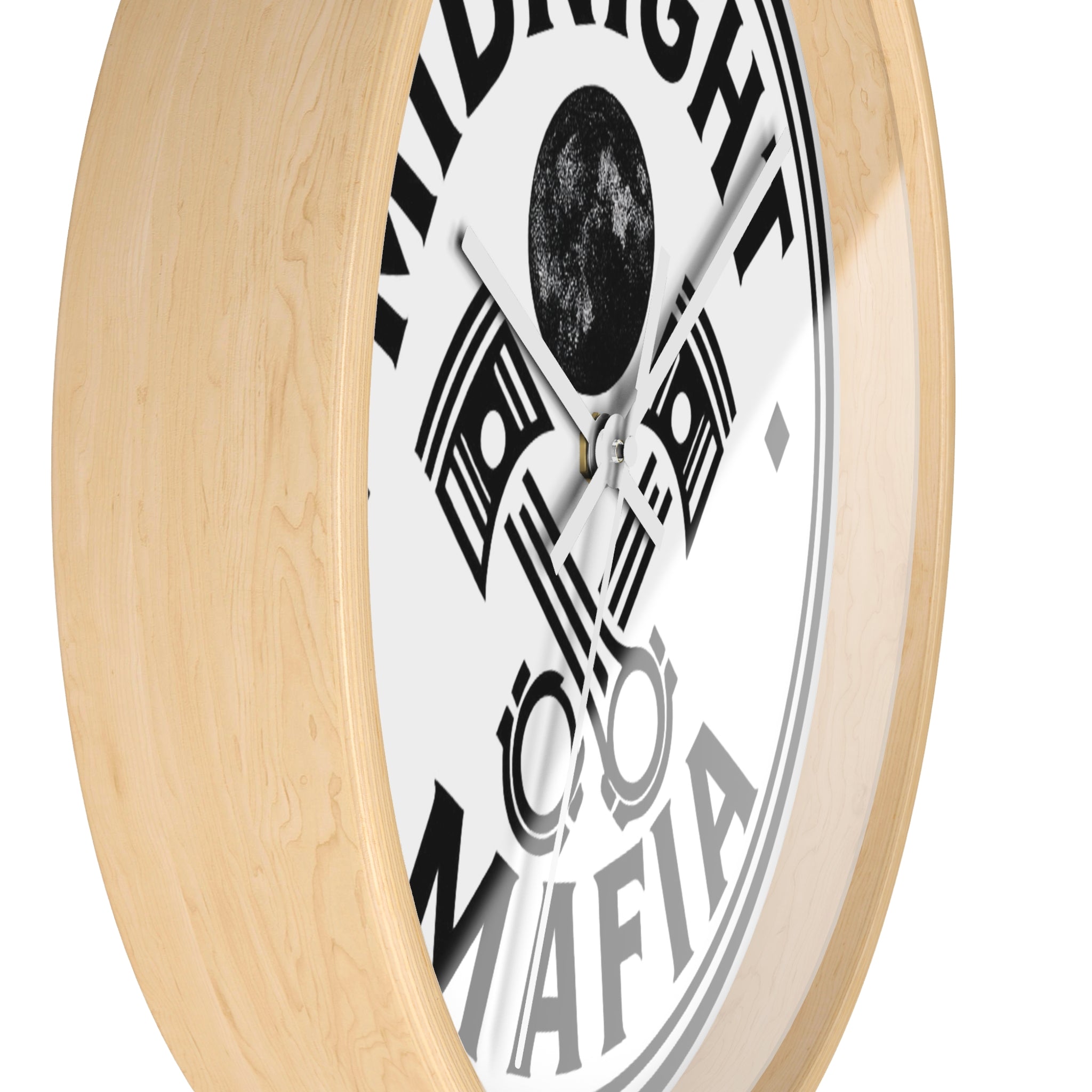 Midnight Mafia Wall Clock — Vintage Piston Auto Mechanics Decor