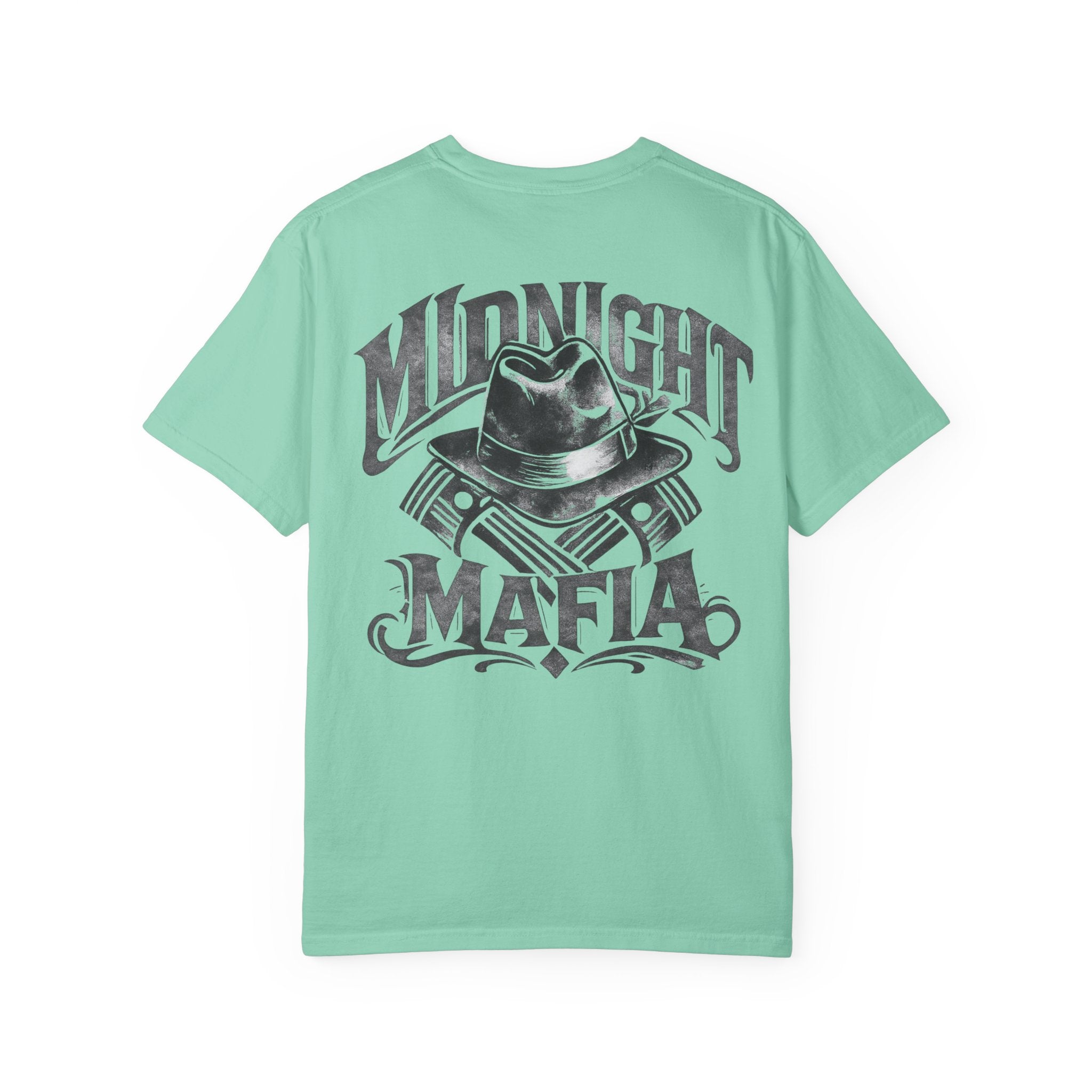 Midnight Mafia Graphic T-Shirt — Vintage Hat & Pistons Design