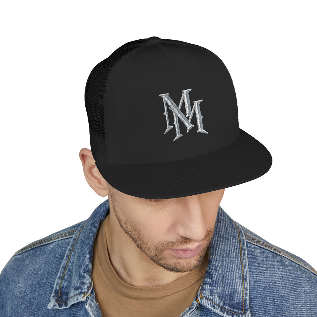 Embroidered "MM" Monogram Trucker Cap