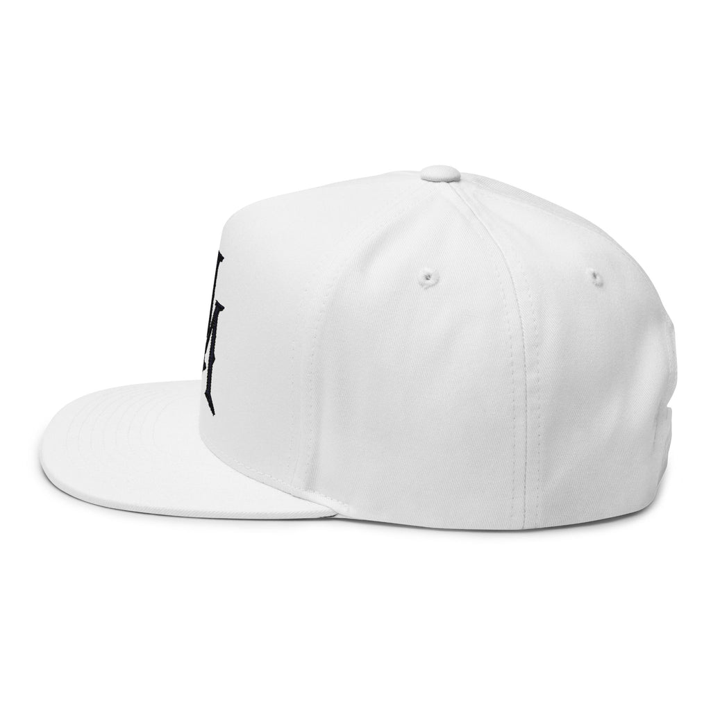 Stylish Flat Bill Cap with Embroidered "MM"Design - Midnight Mafia